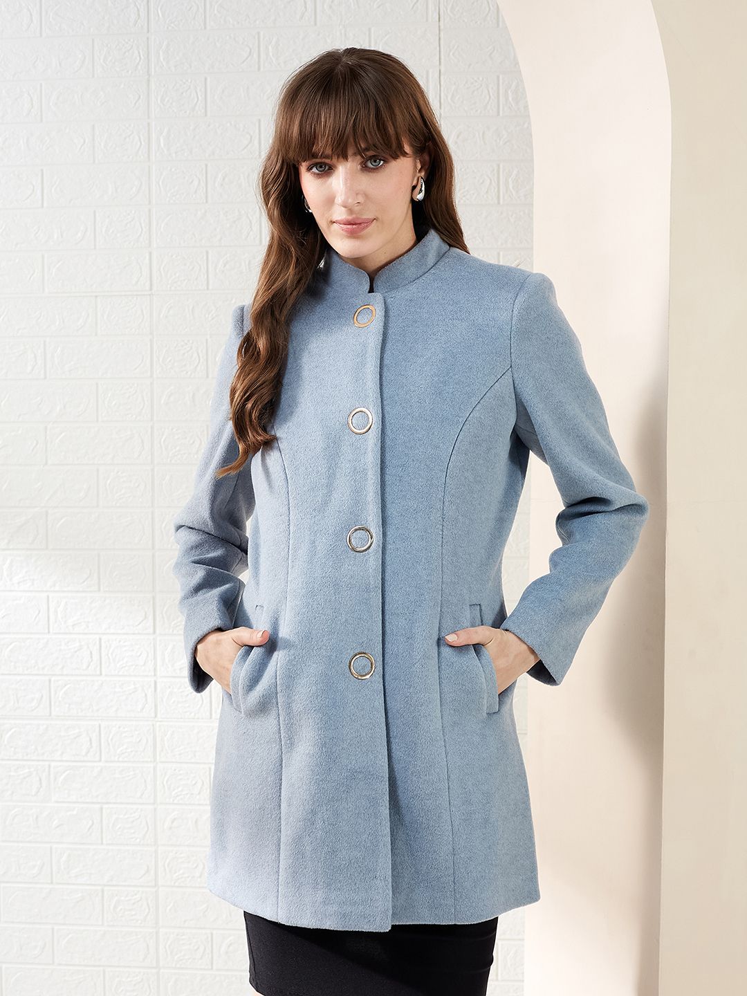 latin quarters Polyester Solid Coat For Women-picture-16