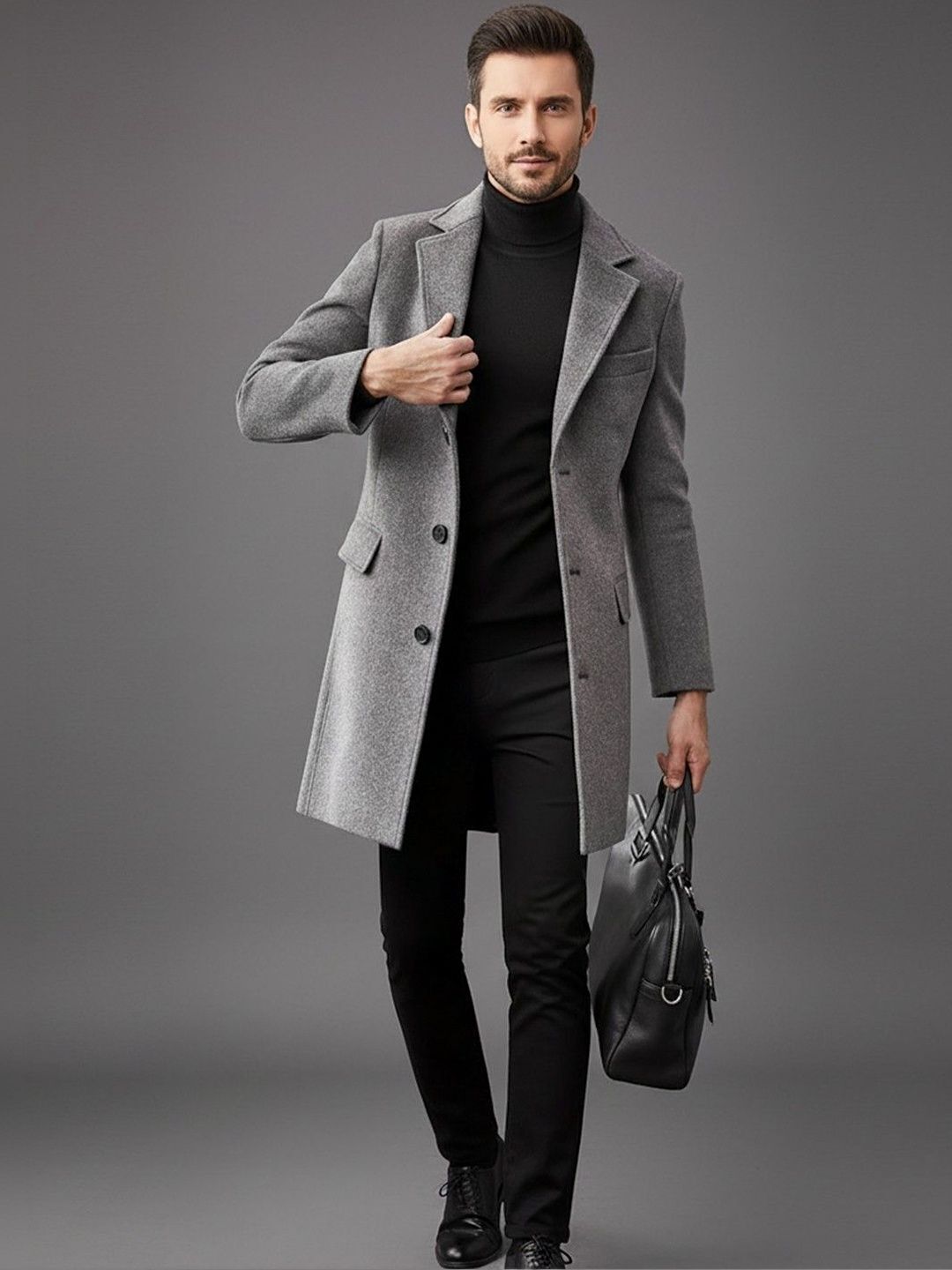 invictus Wool Solid Coat For Men-picture-29