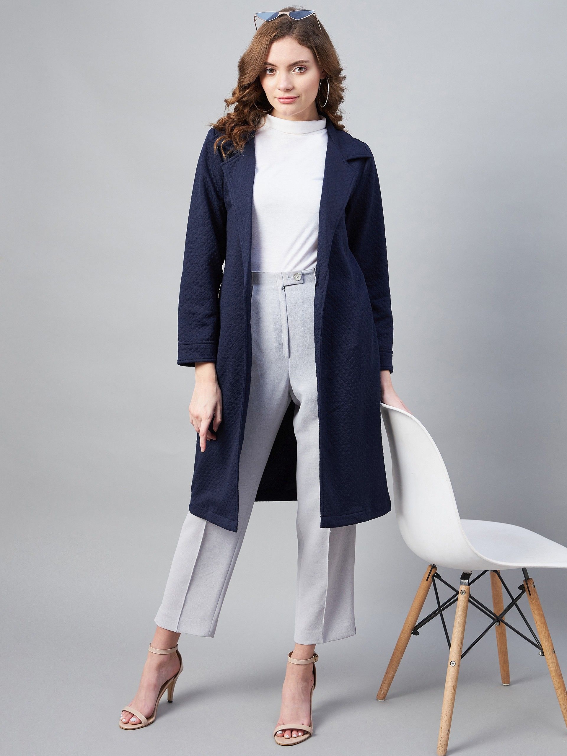 stylestone Polyester Jacquard Self Design Coat For Women-picture-11