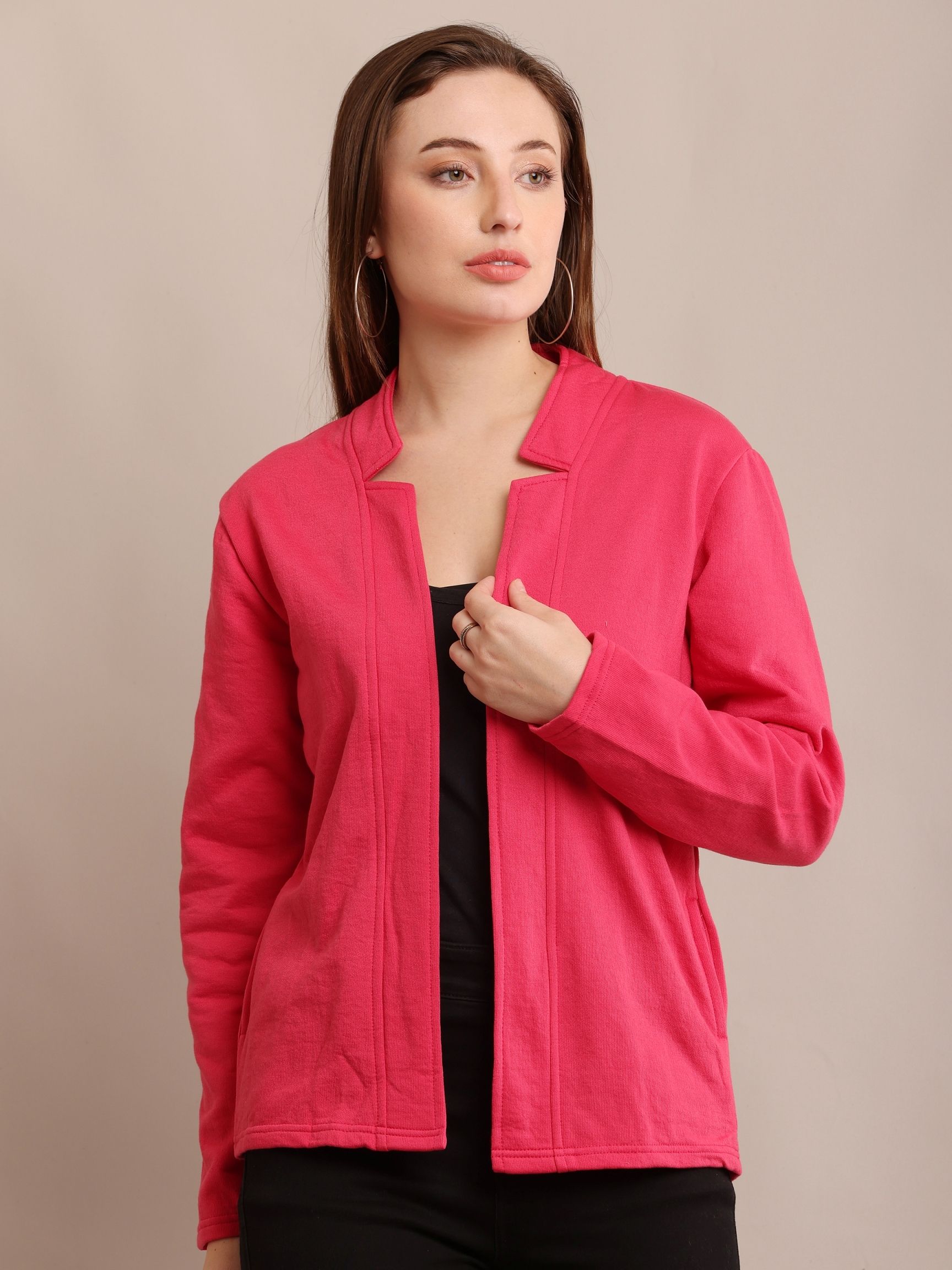 raabta fashion FLEECE Solid Coat For Women-picture-24