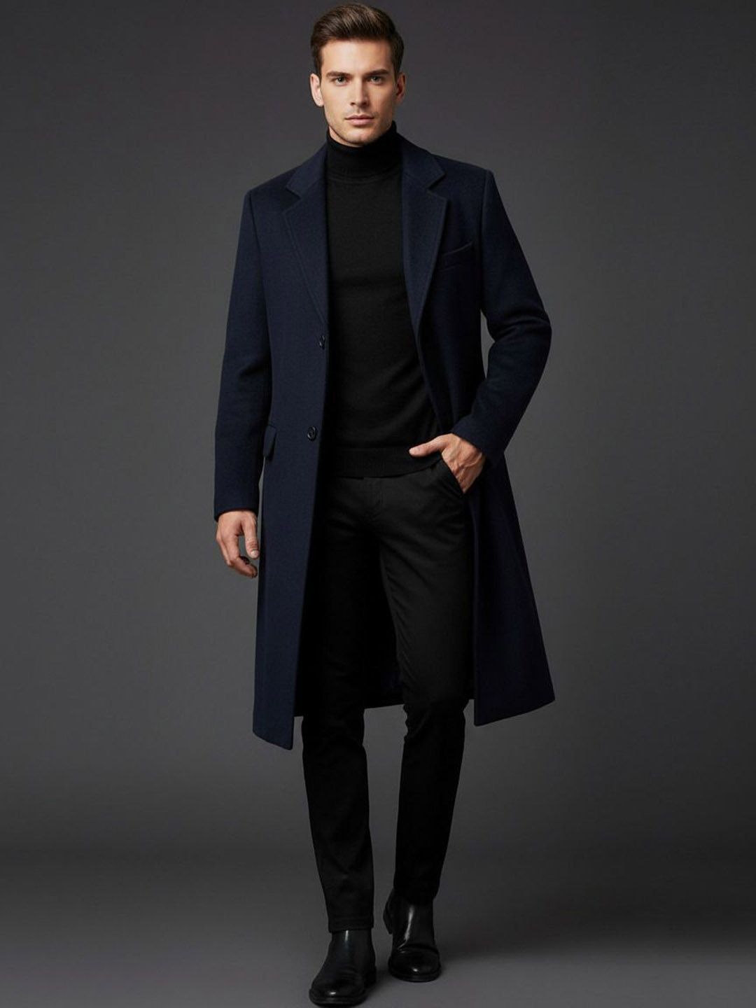 mast & harbour Solid Coat For Men-picture-14