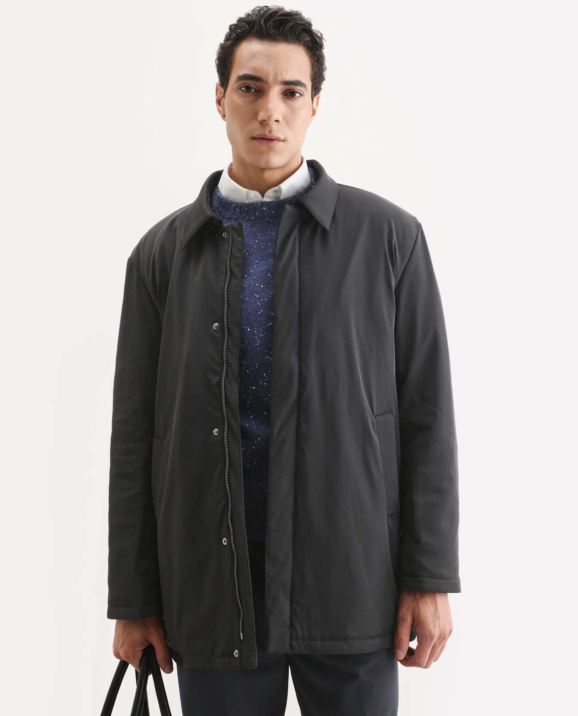 Nylon Blend Coat For Men-image-18