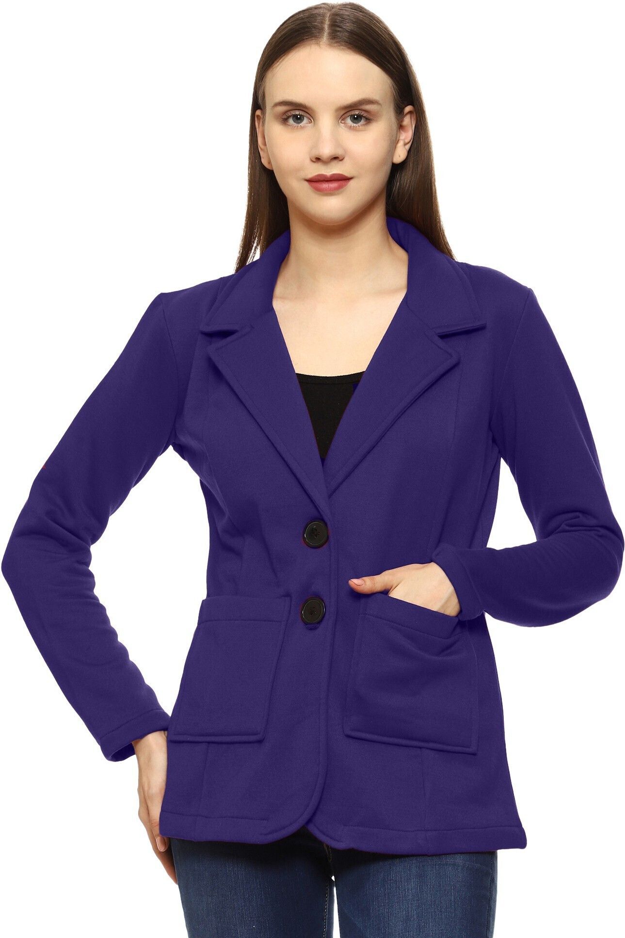 roarers POLY FLEECE Solid Coat For Women-picture-28