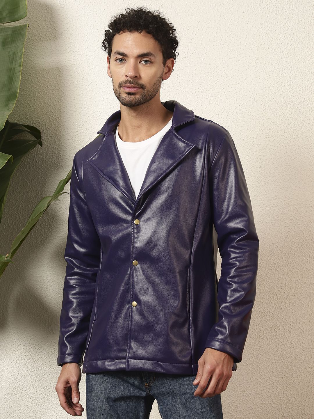 tandul ARTIFICAL LEATHER Solid Coat For Men-picture-14