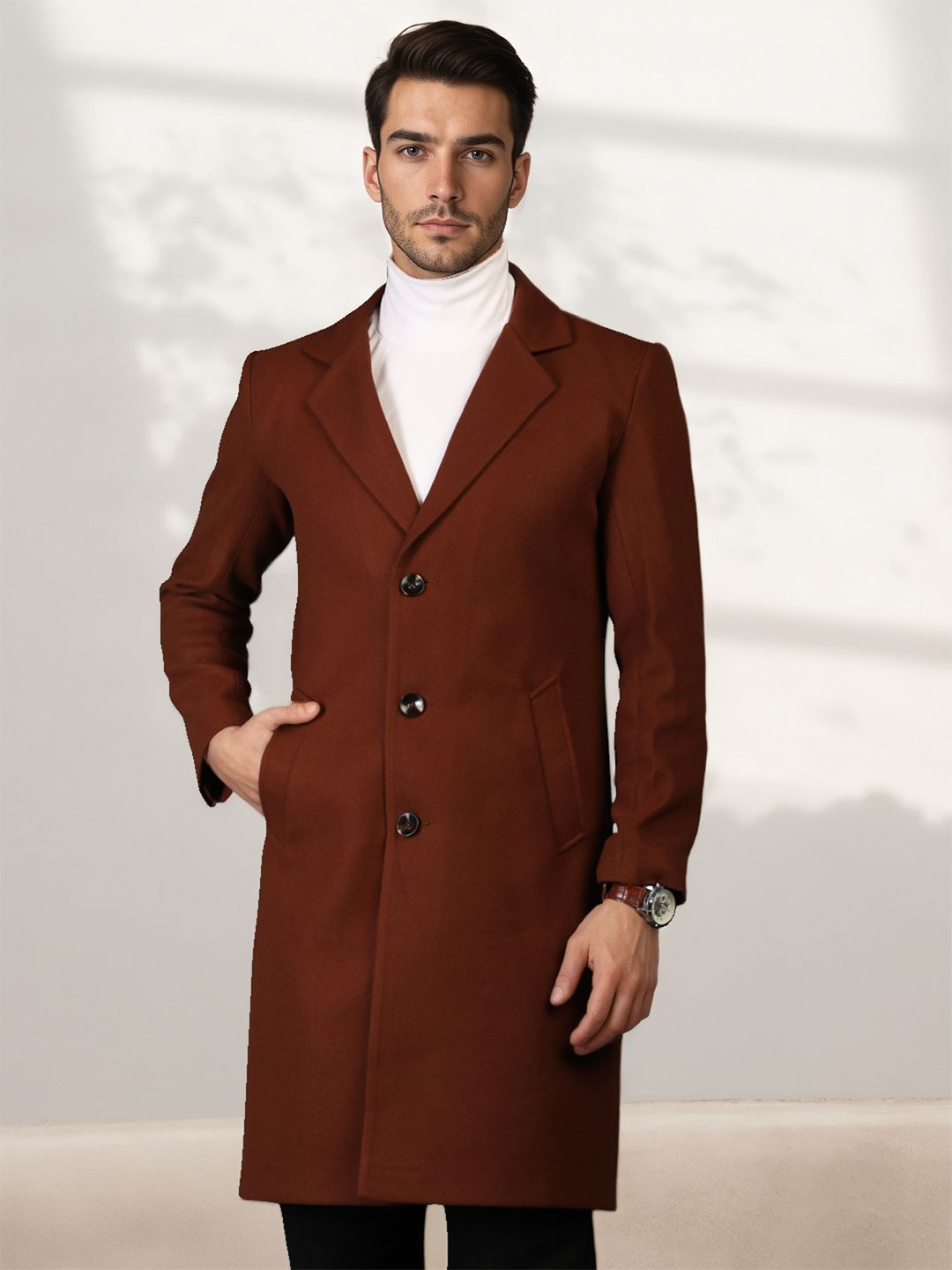 TWEED Solid Coat For Men