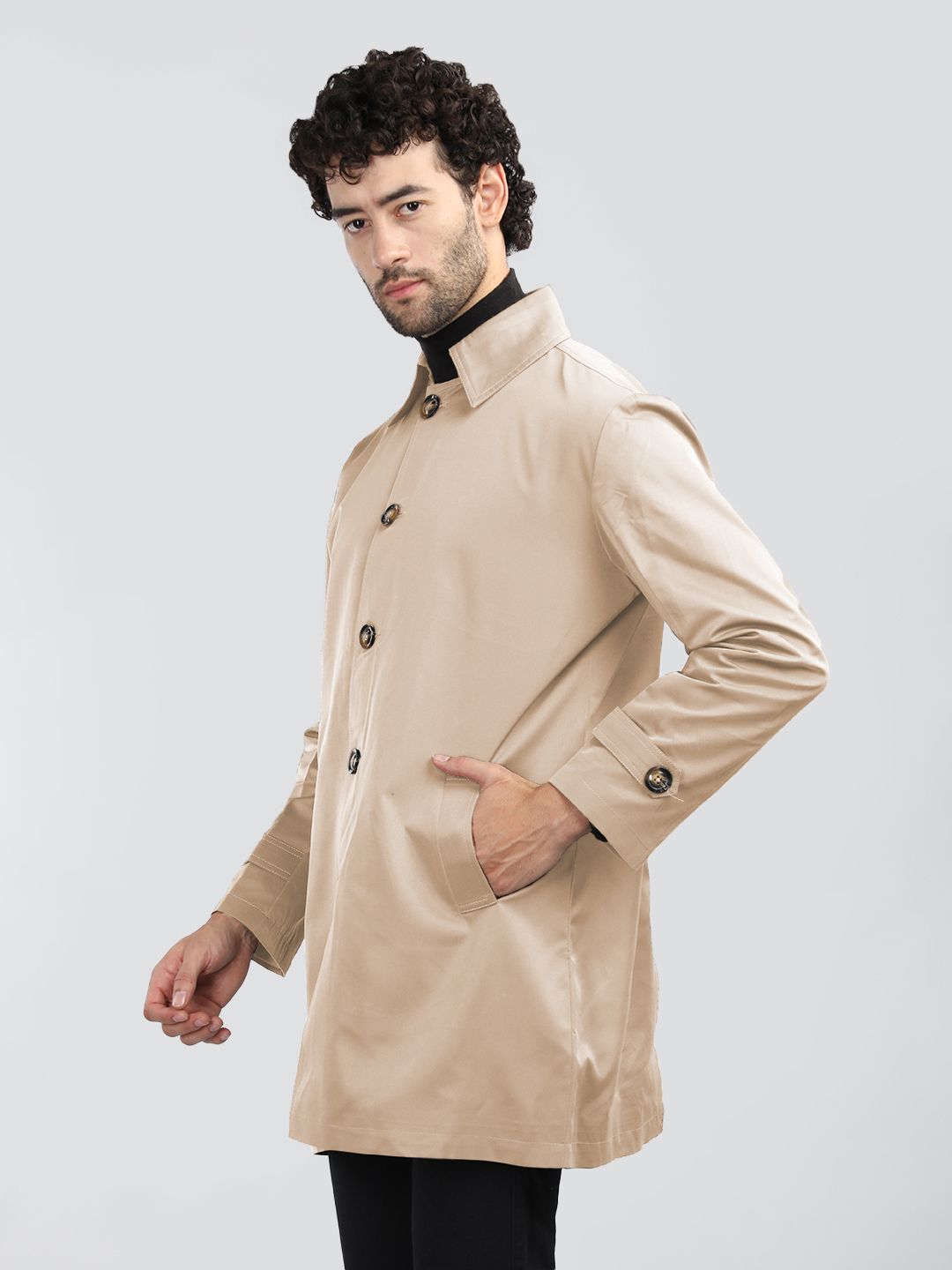 chkokko Do Not Bleach Solid Coat For Men-picture-11