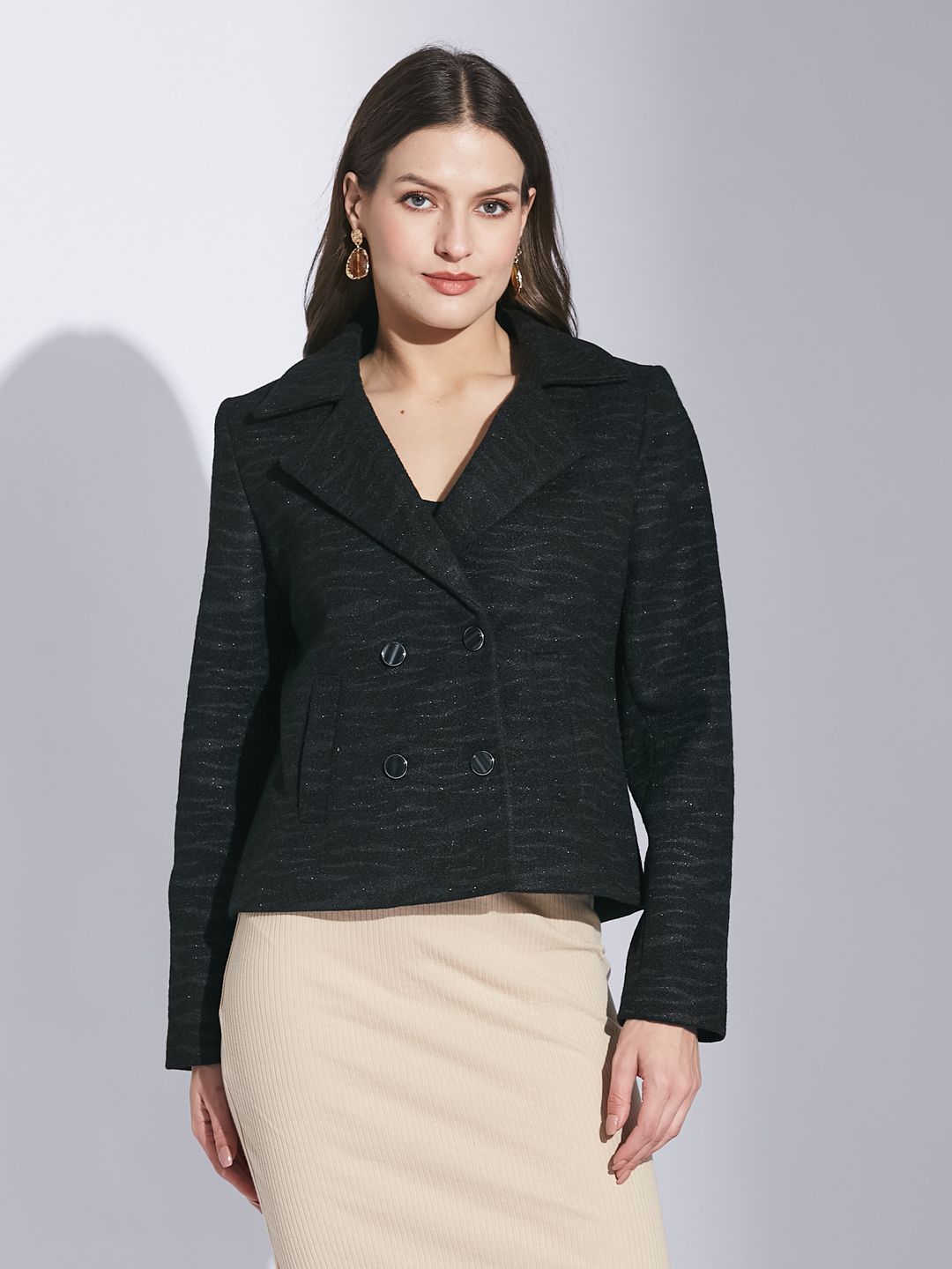 latin quarters Polyester Solid Coat For Women-picture-12