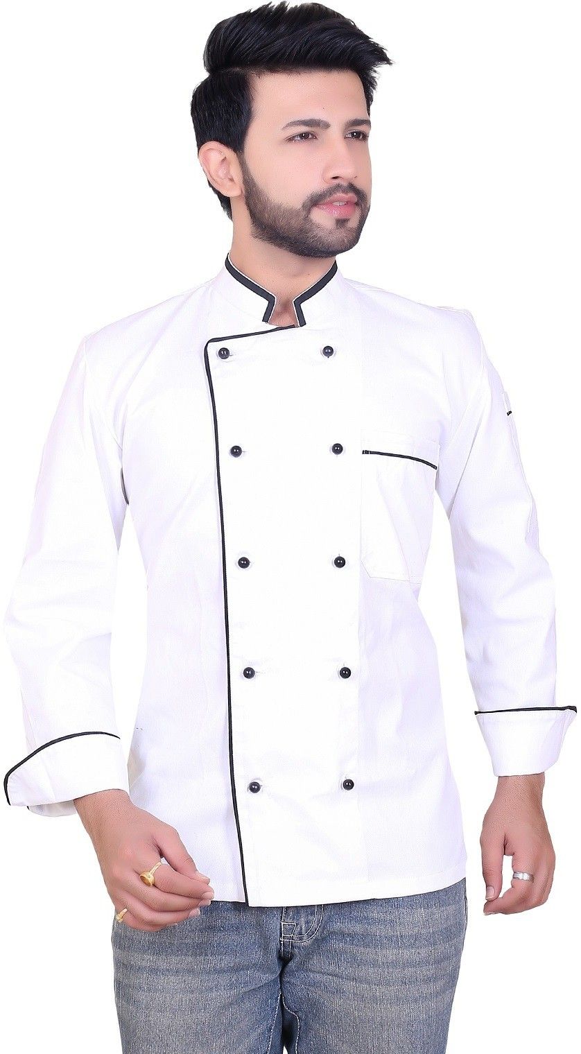 Cotton Blend Solid Coat For Men