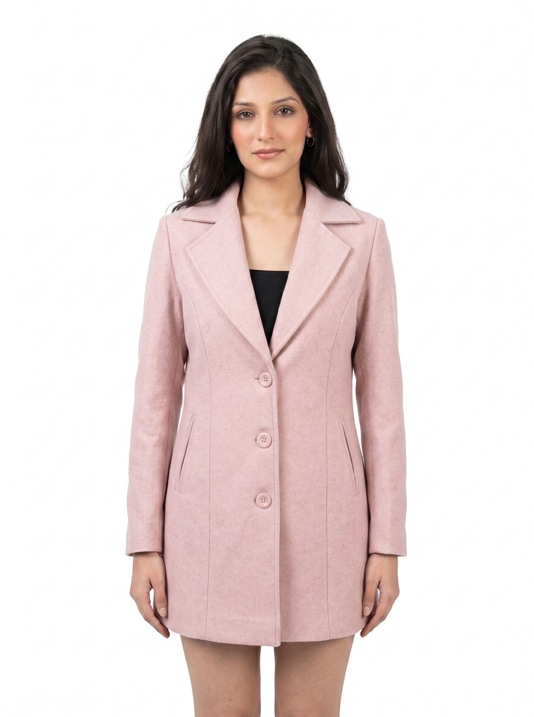 luvyduvy tweed, textile, velvet Solid Coat For Women-picture-30