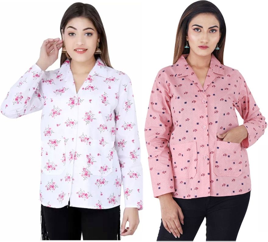 COTTON Printed Coat For Women