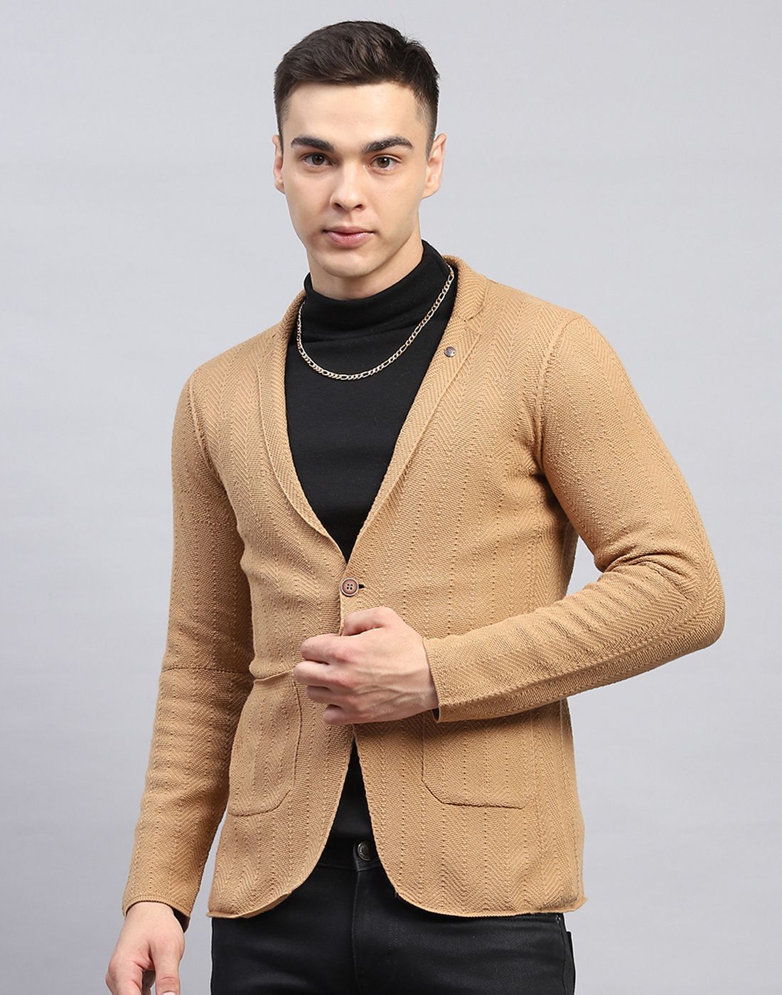 monte carlo Cotton Blend Coat For Men-picture-42