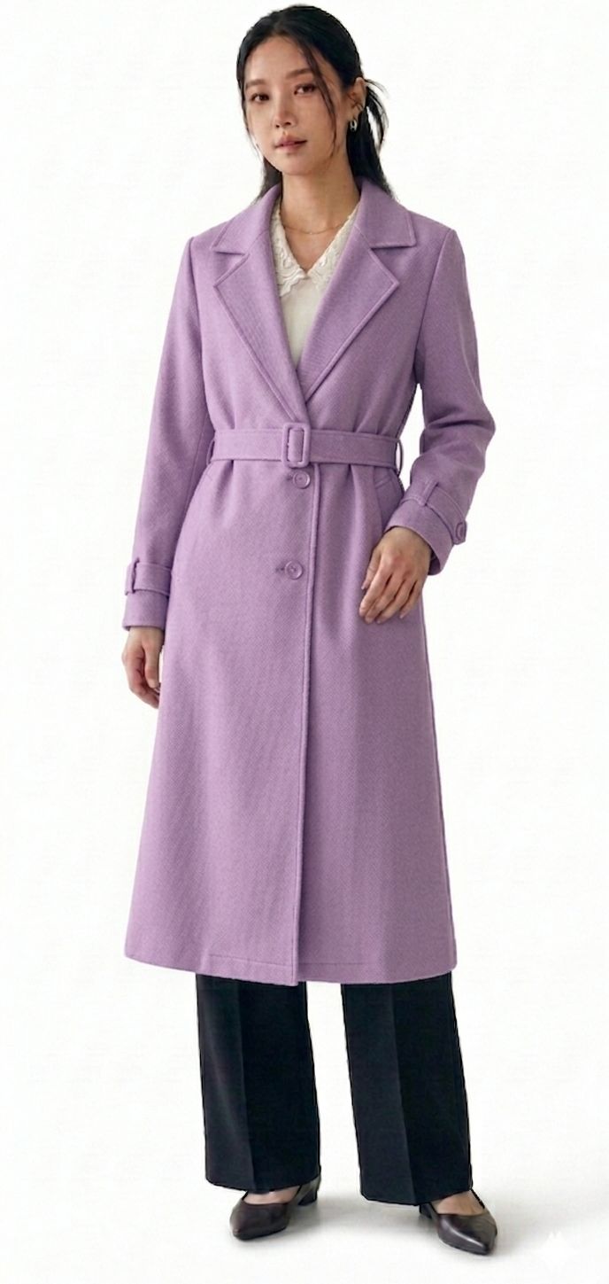 kulanza Poly viscous Solid Coat For Women-picture-46