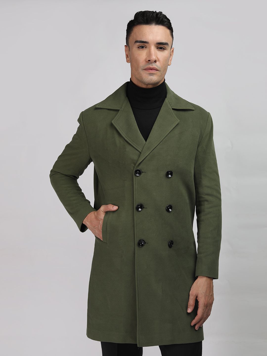 chkokko Tweed Solid Coat For Men-picture-15