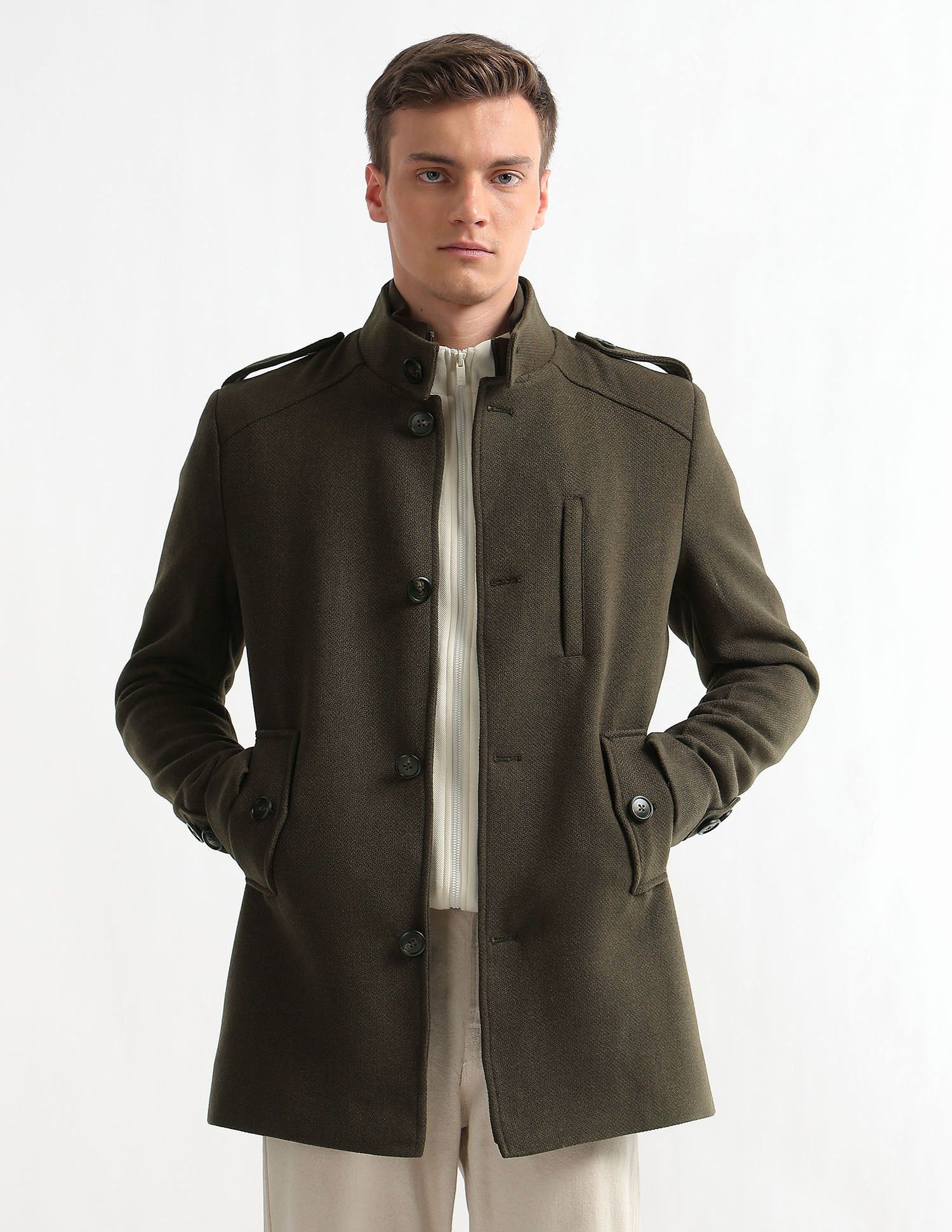 arrow sport Nylon Self Design Coat For Men-picture-21