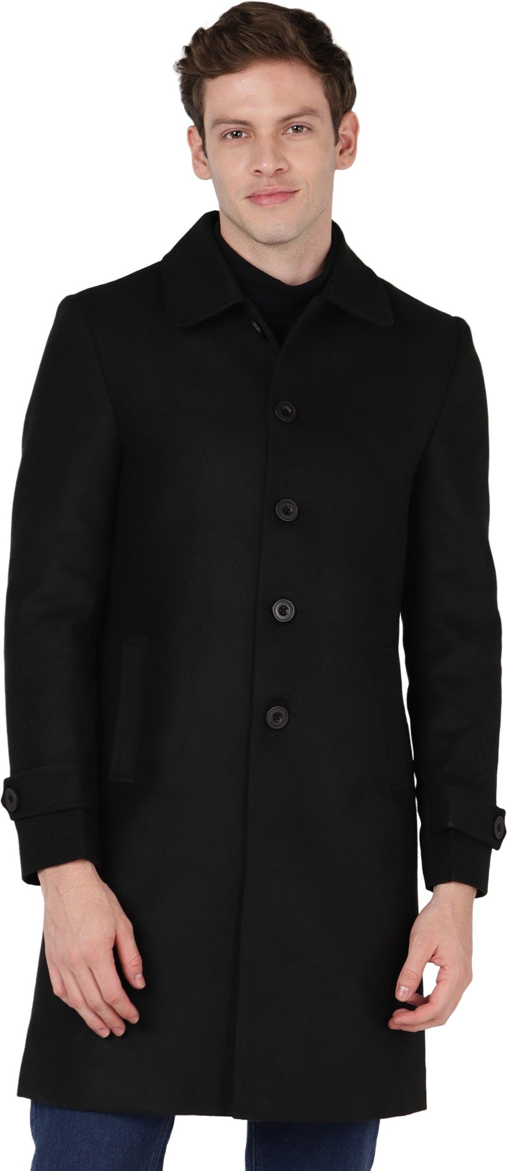 essentiele WOOL BLEND Solid Coat For Men-picture-33