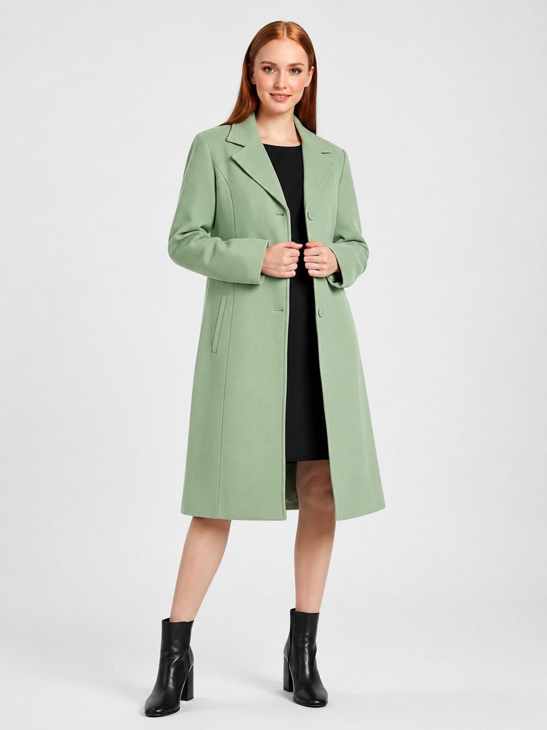 hautemoda Tweed Solid Coat For Women-picture-23