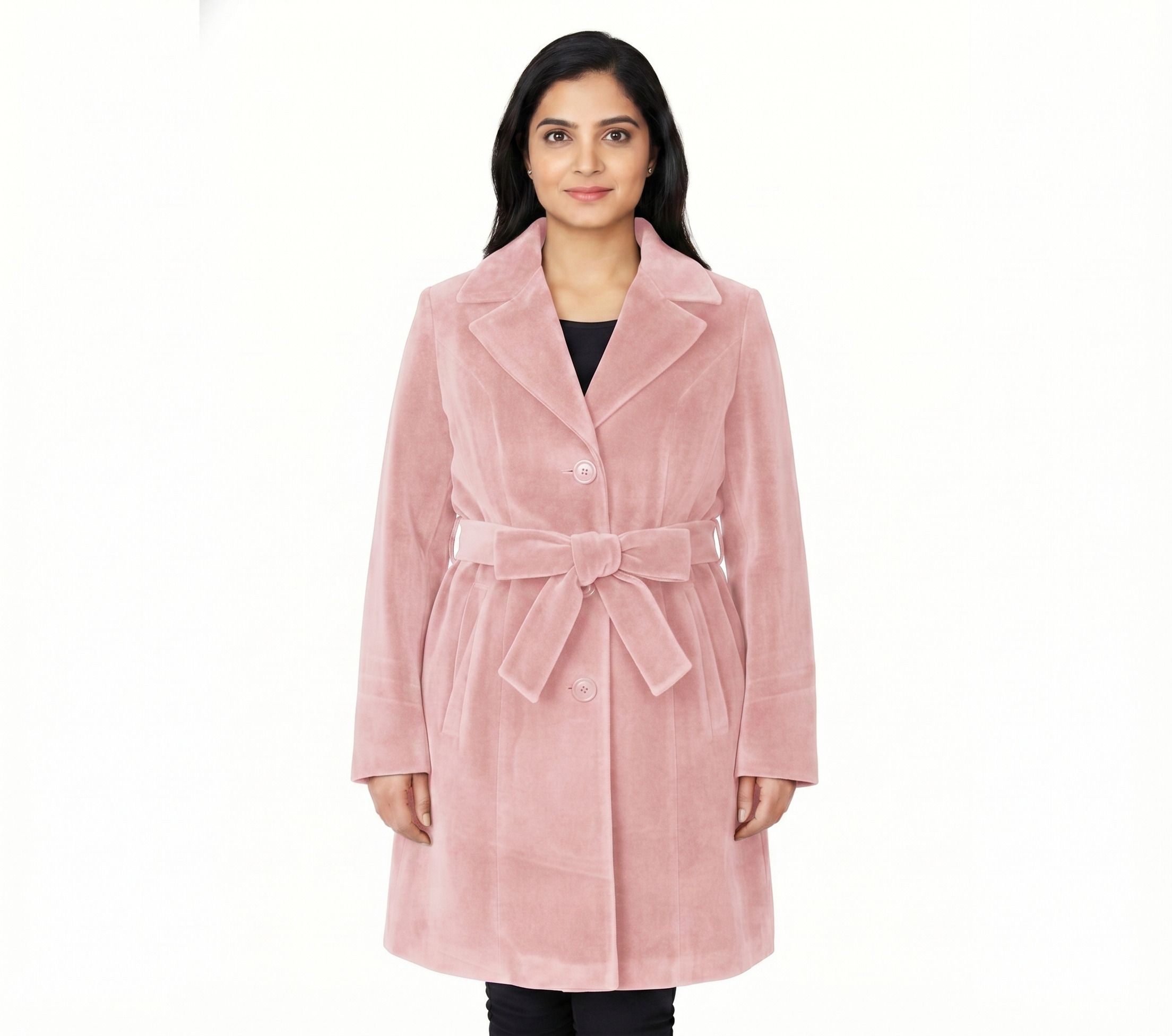 sincerity Tweed Solid Coat For Women-picture-46