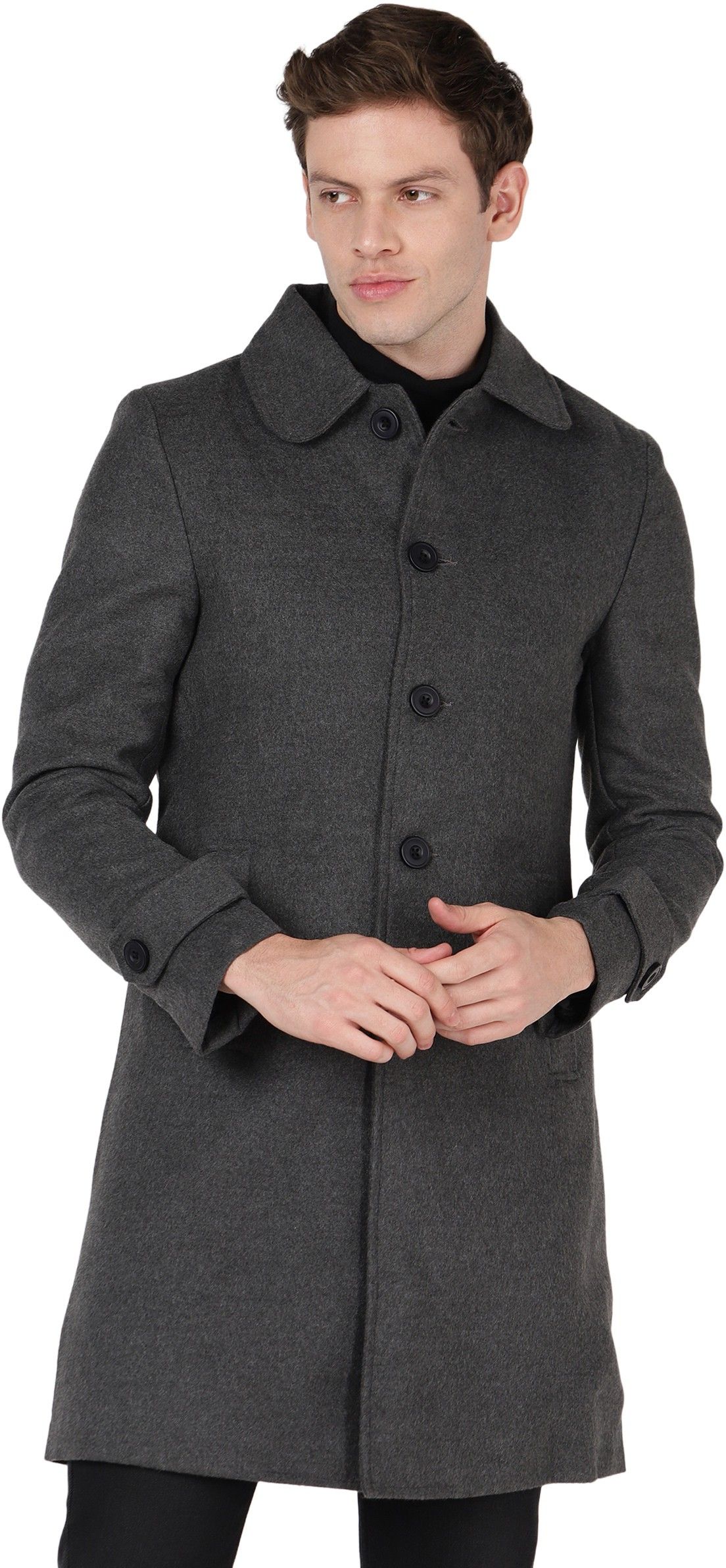 essentiele WOOL BLEND Solid Coat For Men-picture-34