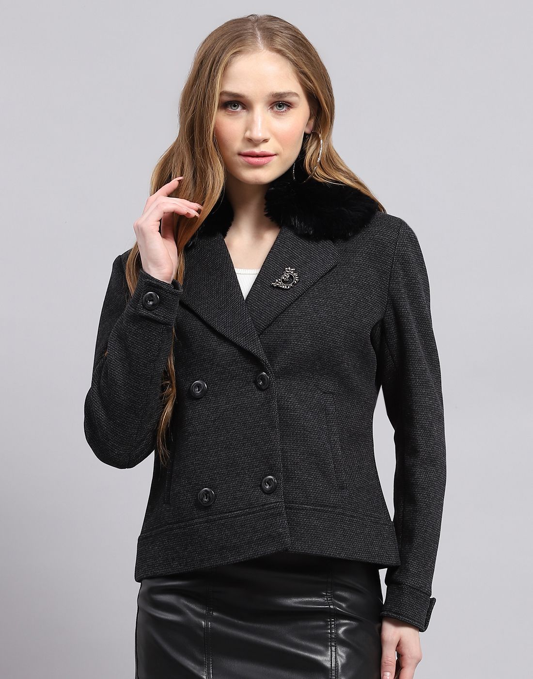 monte carlo Wool Blend Coat For Women-picture-24