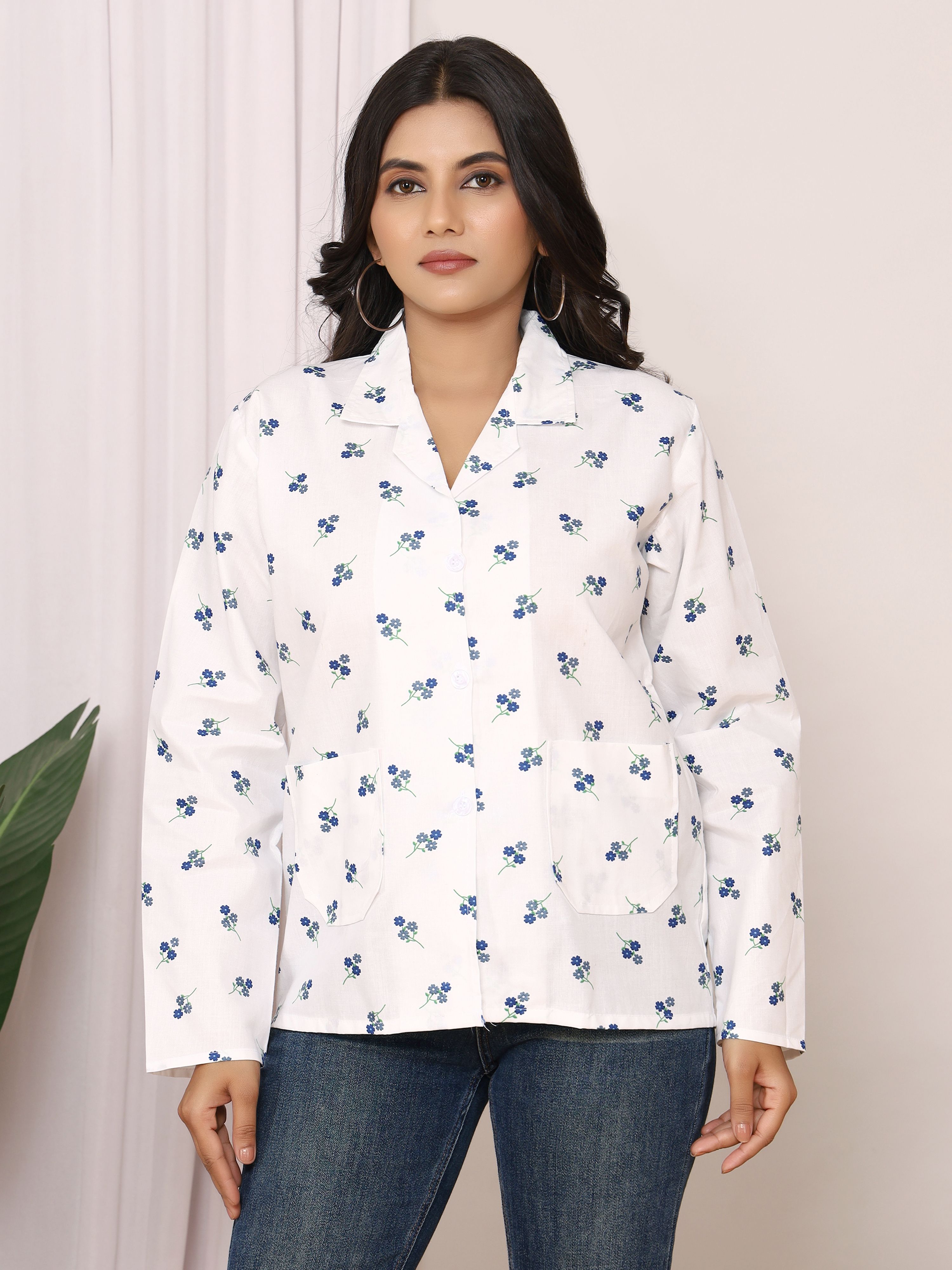 Premium Cotton Summer Printed Coat For Women