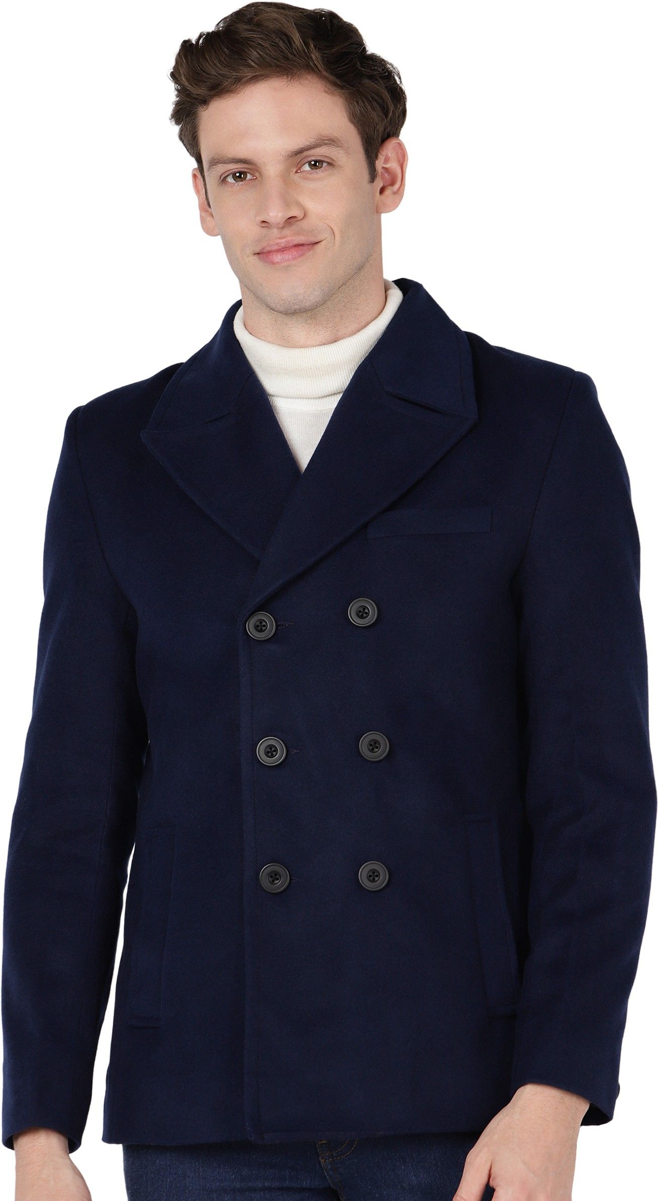 essentiele WOOL BLEND Solid Coat For Men-picture-12