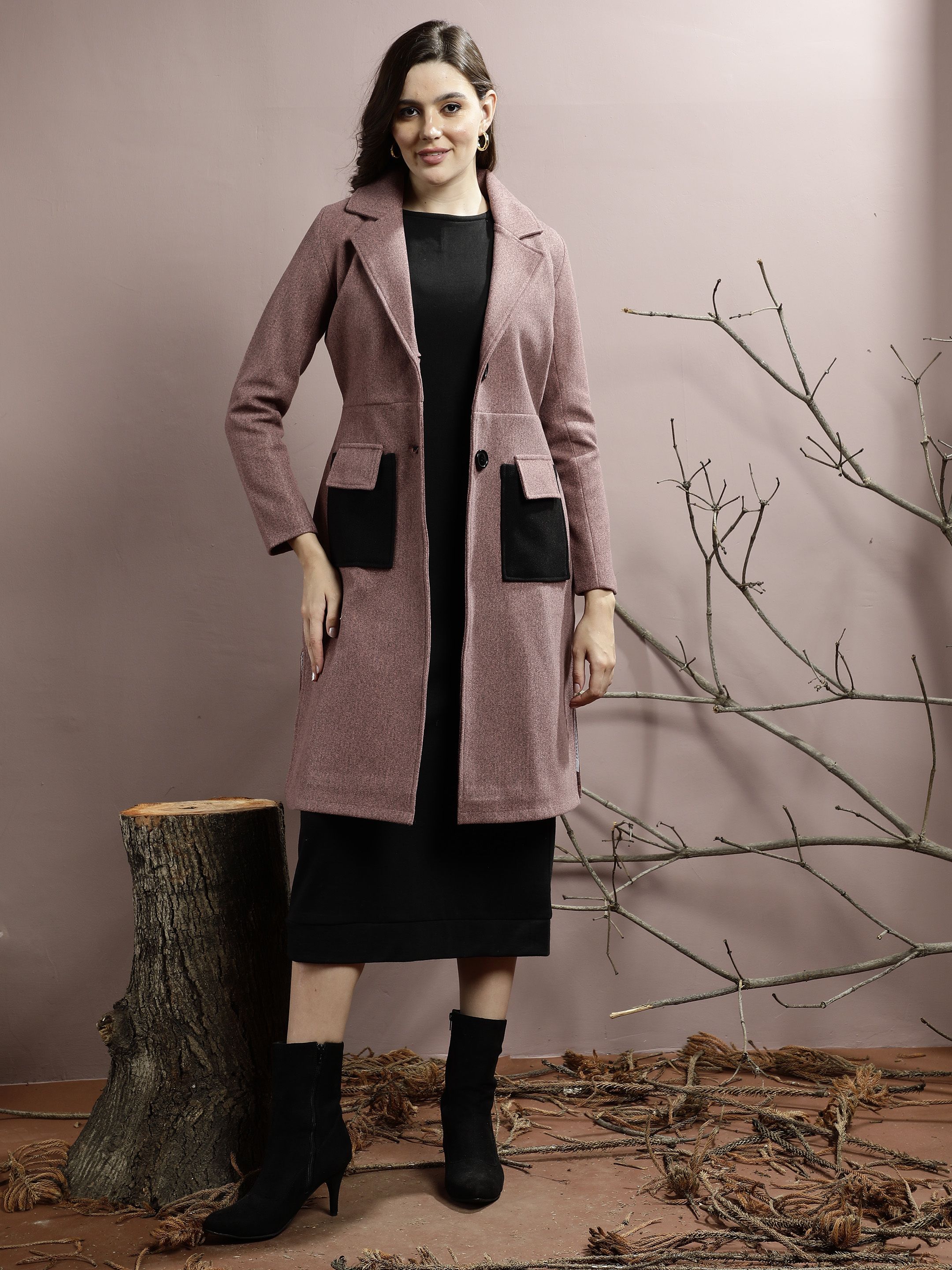 athena Wool Solid Coat For Women-picture-18