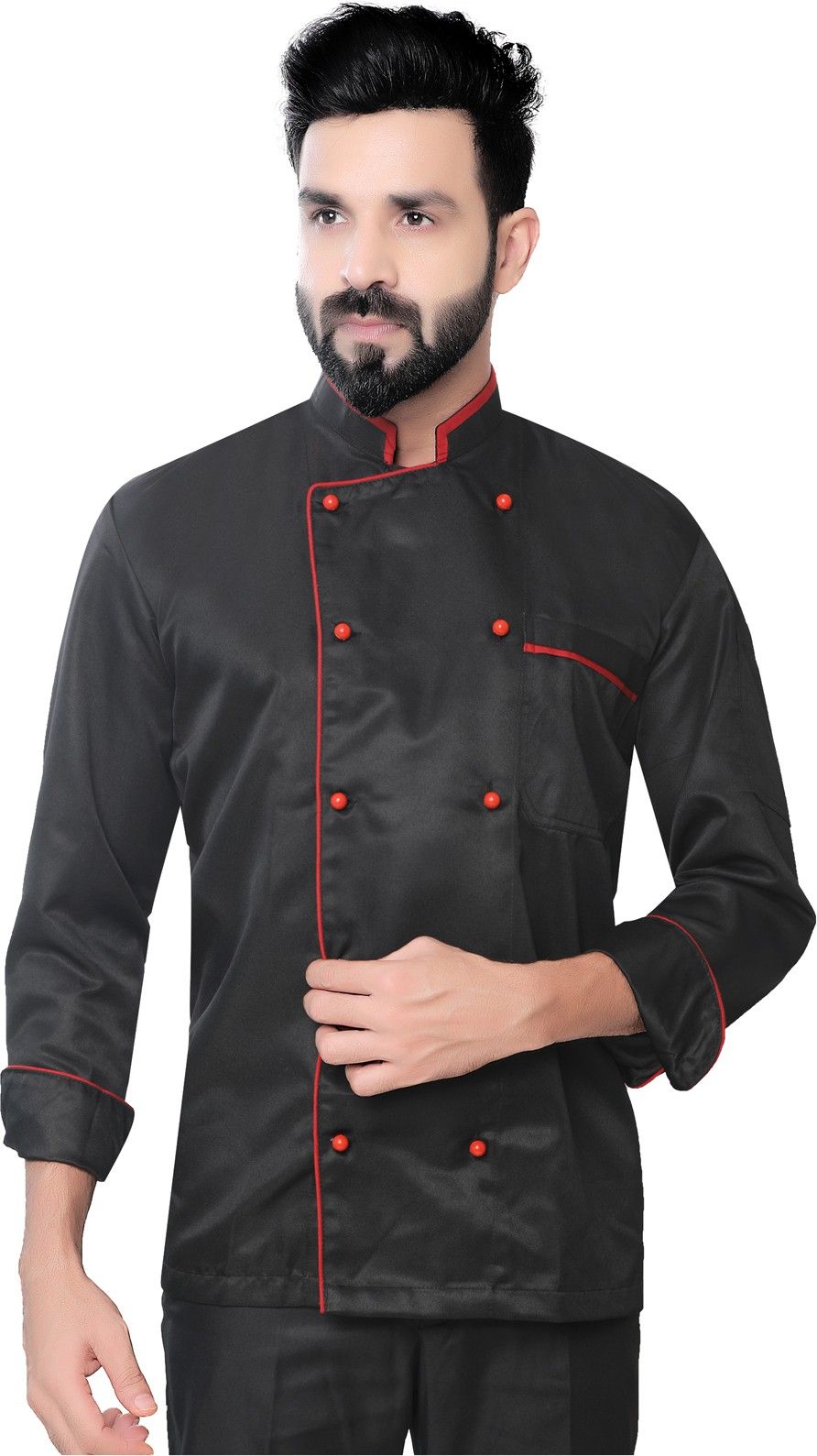 Cotton Blend Solid Coat For Men-image-25
