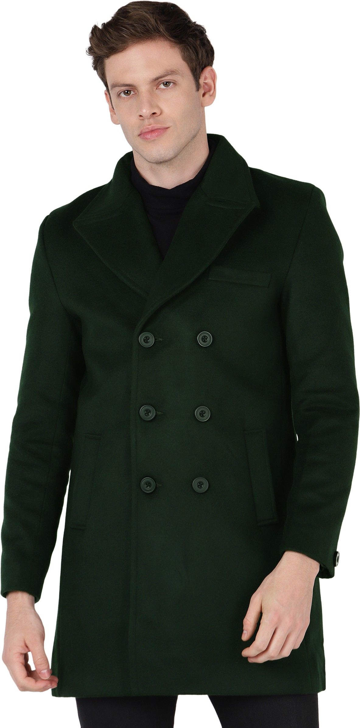 essentiele WOOL BLEND Solid Coat For Men-picture-14