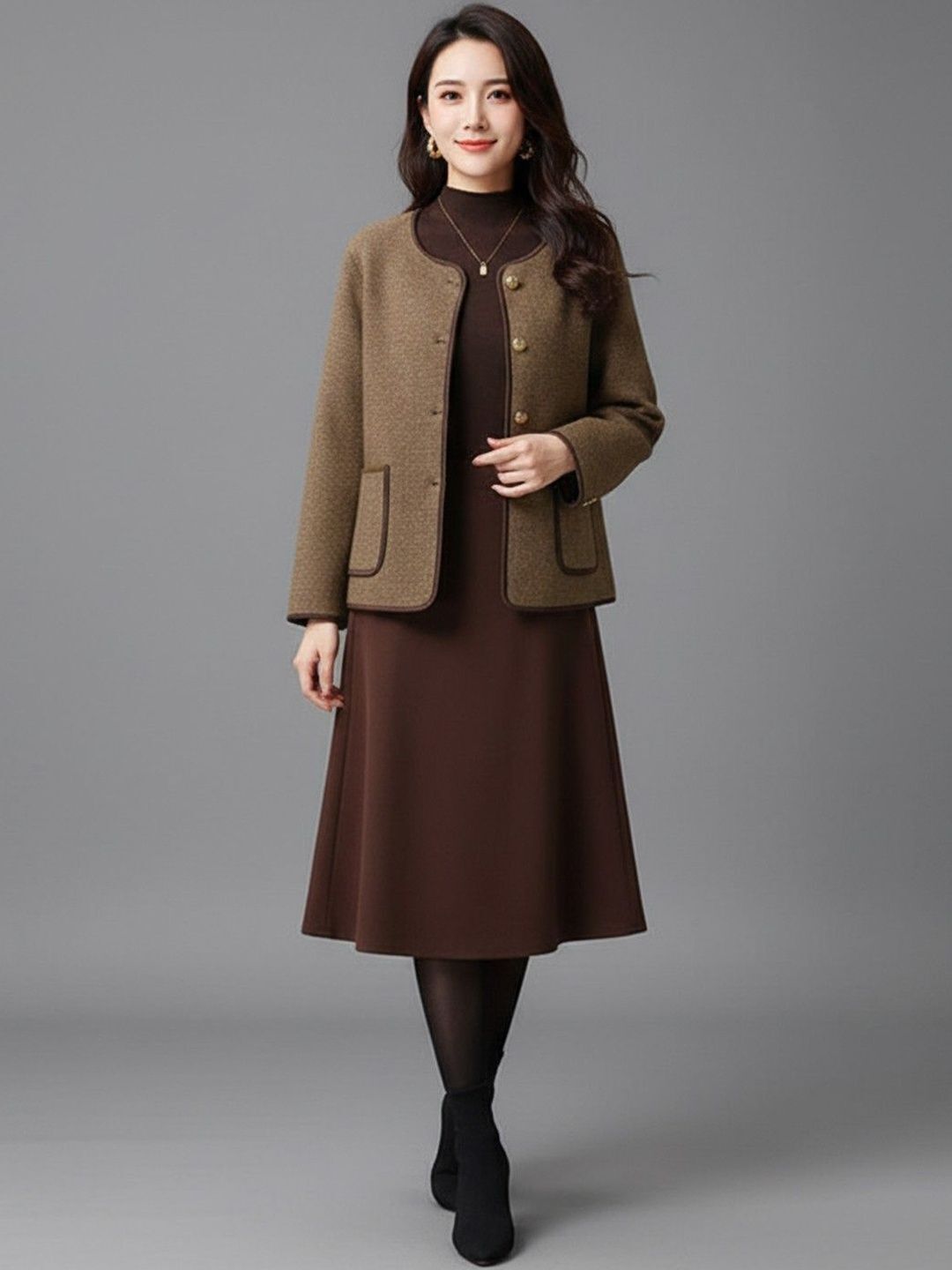 mast & harbour Solid Coat For Women-picture-27