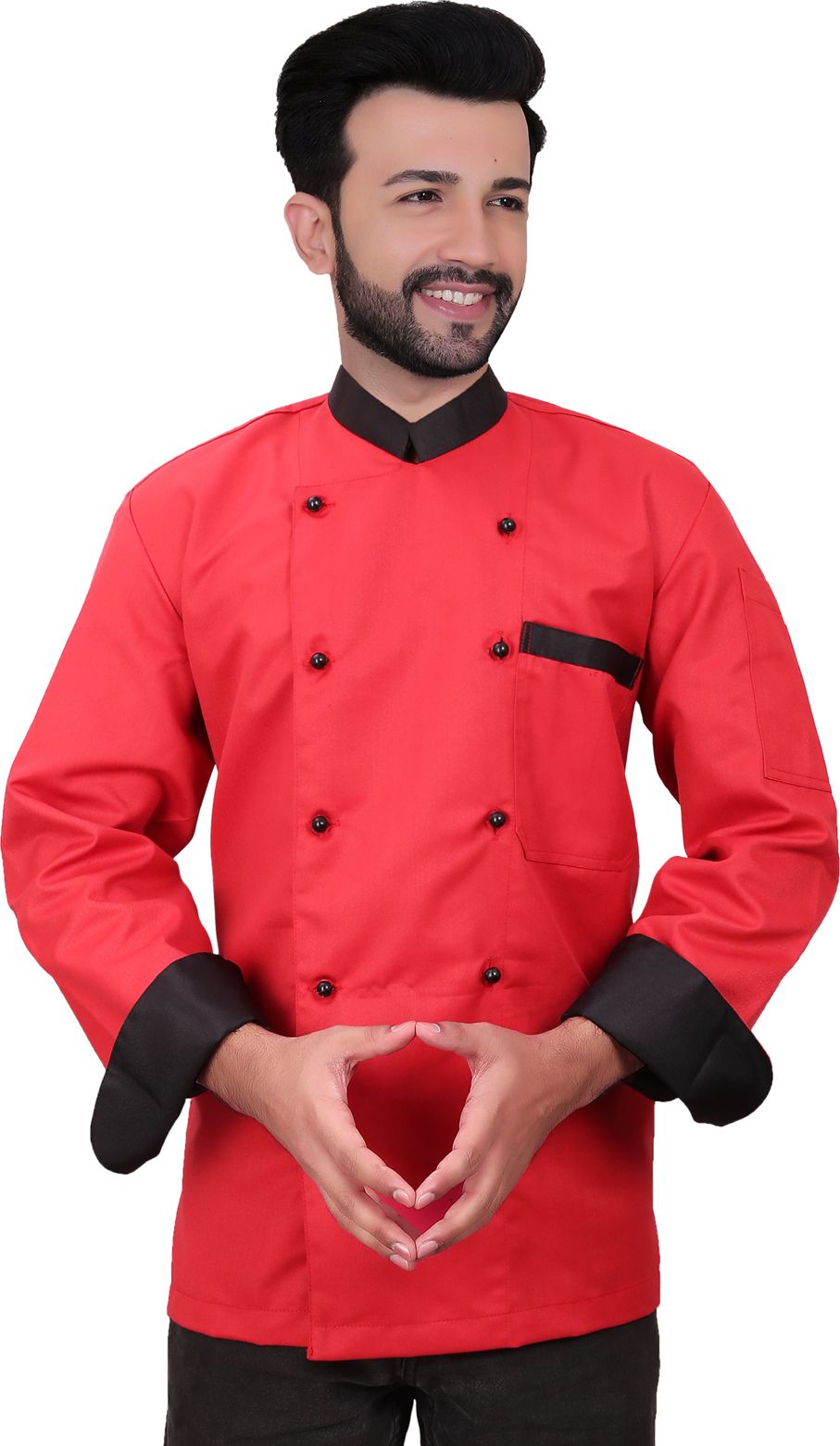 Cotton Blend Solid Coat For Men