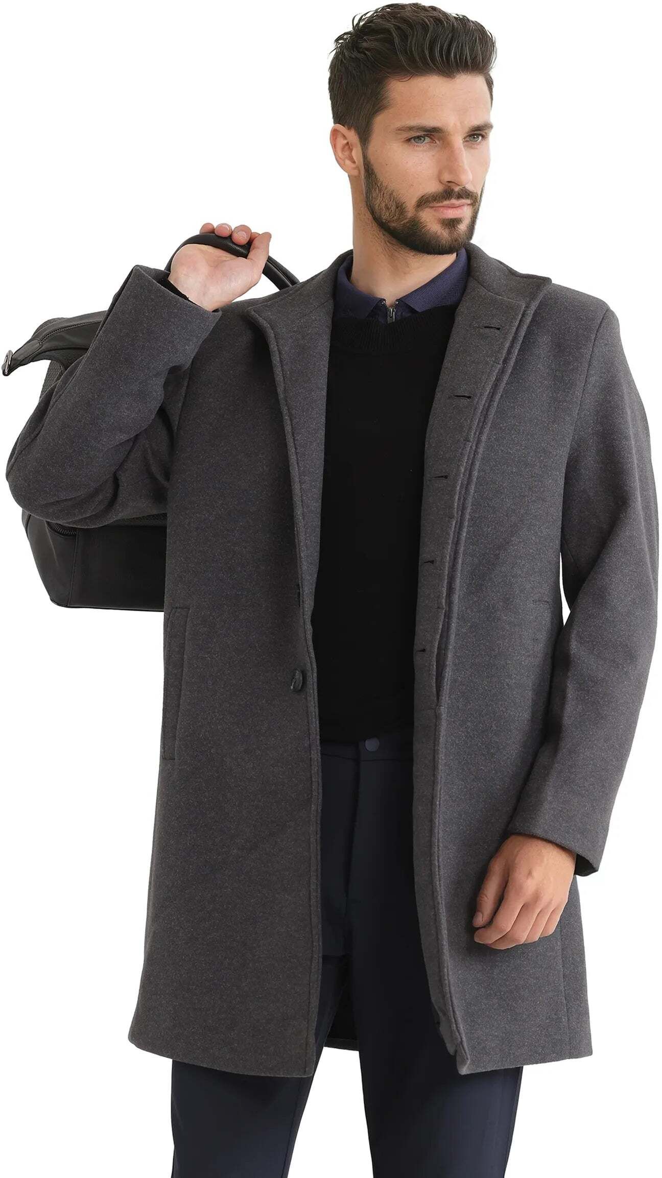 rare rabbit Polyester Blend Coat For Men-picture-27