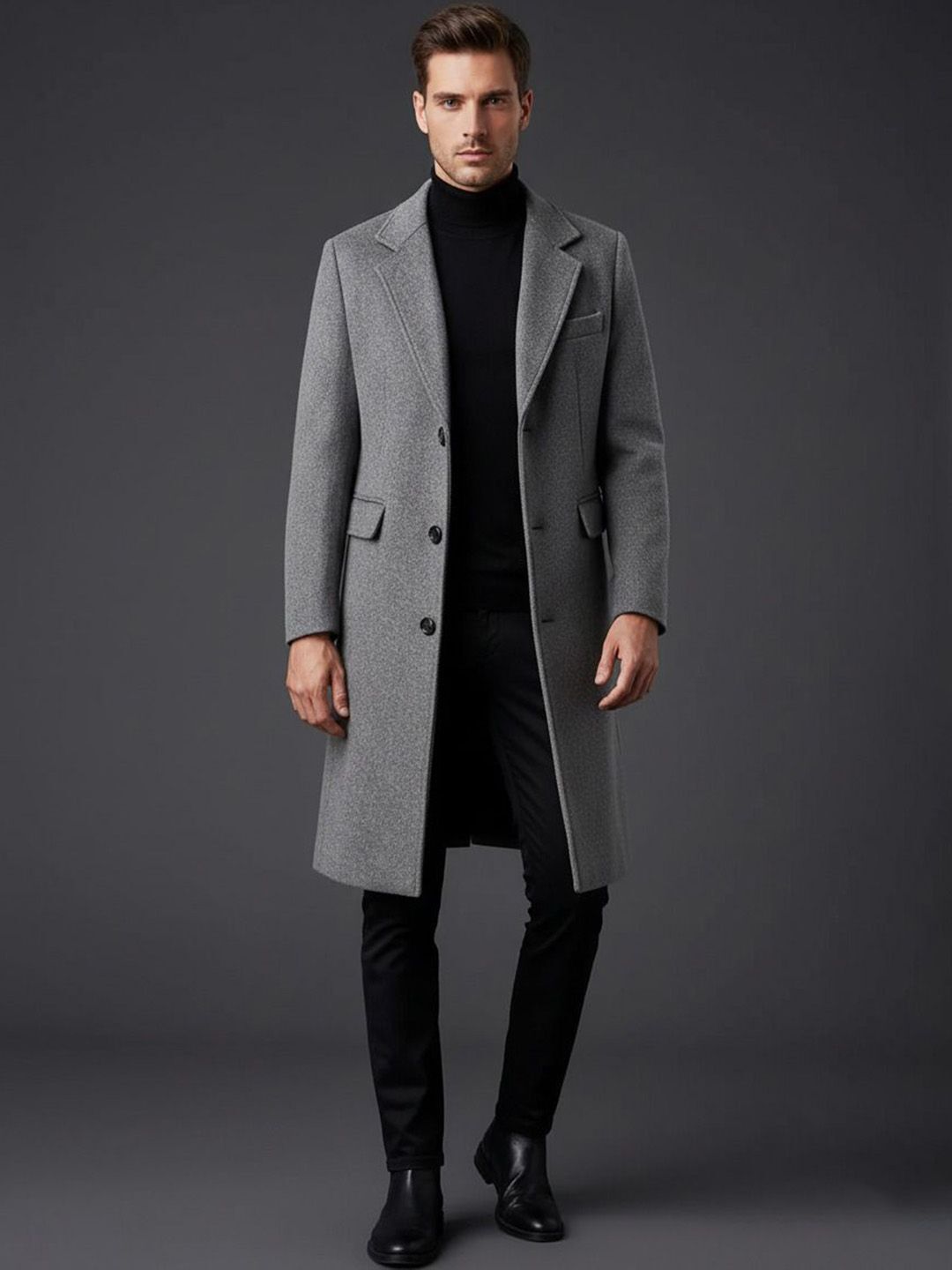 mast & harbour Solid Coat For Men-picture-30