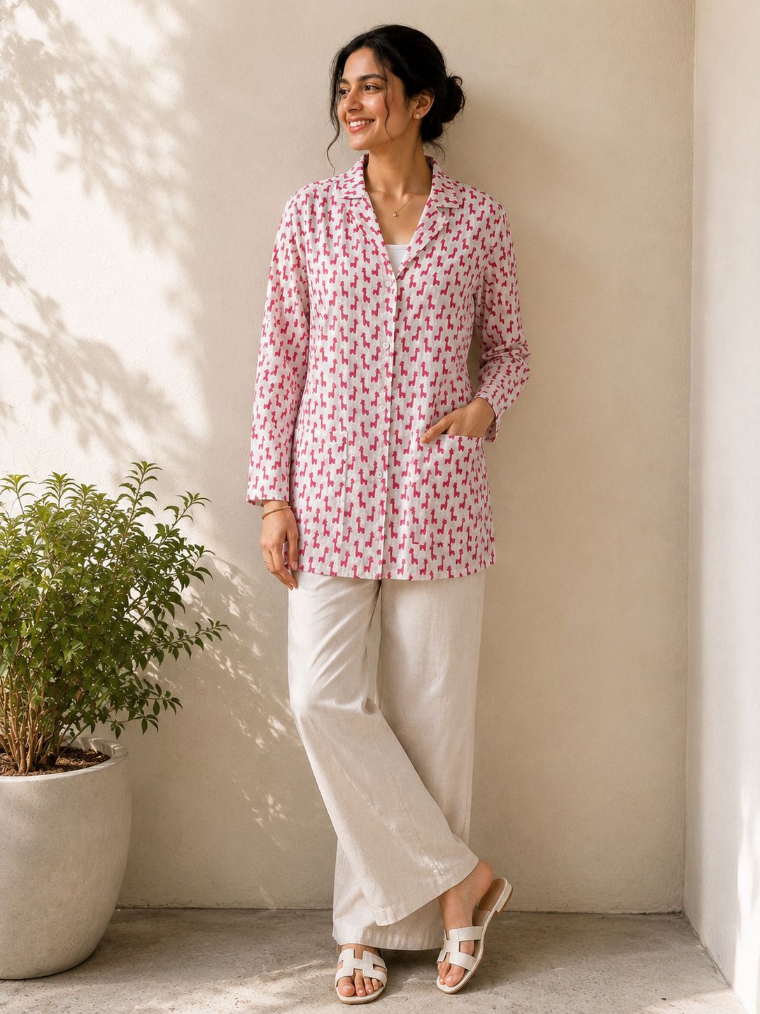 jagna Cotton Floral Print Coat For Women-picture-26
