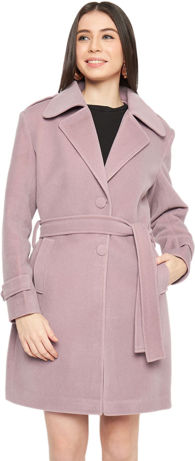 plagg Tweed Solid Coat For Women-picture-10