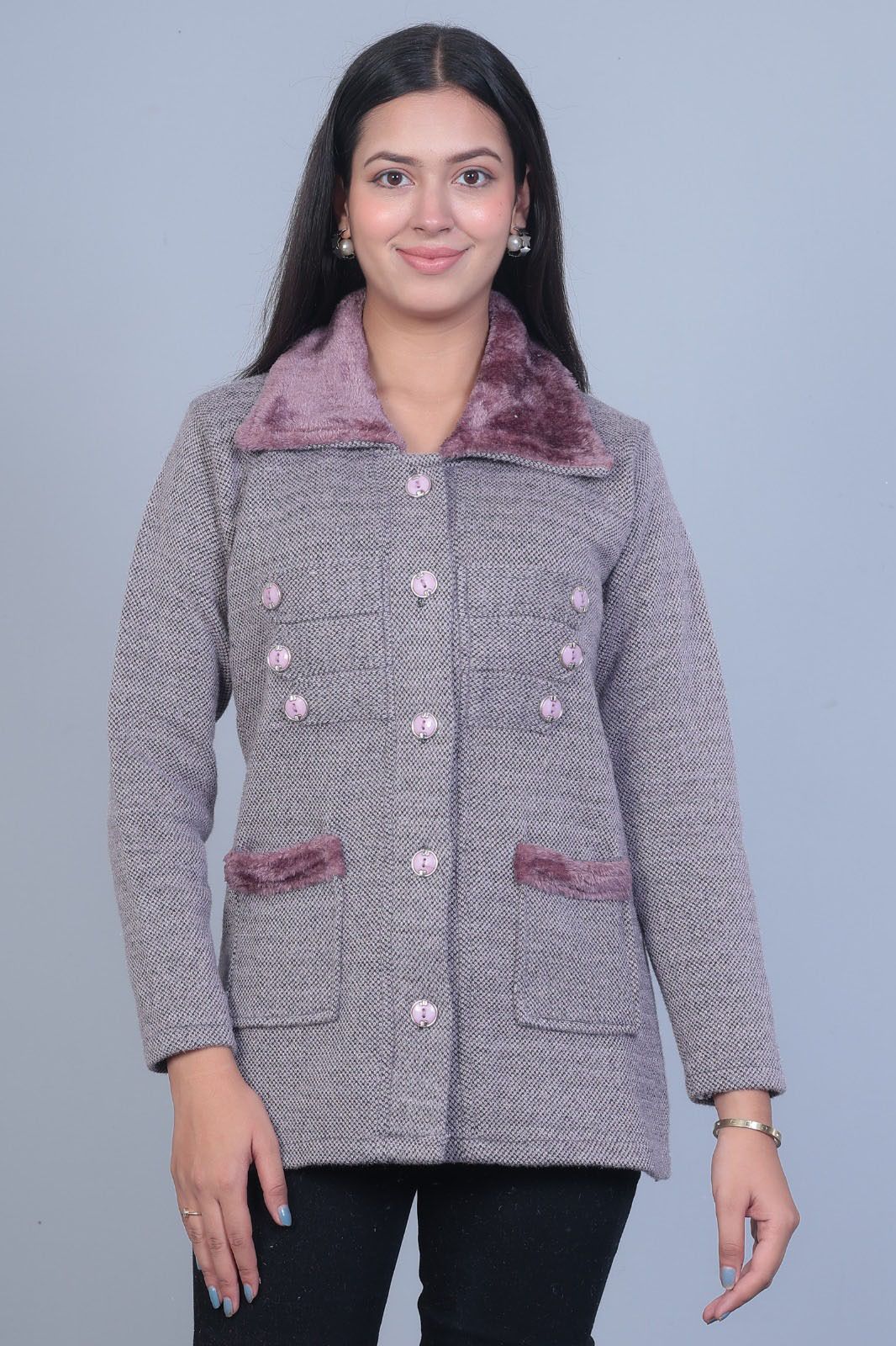 rishu industries Wool Coat For Women-picture-13