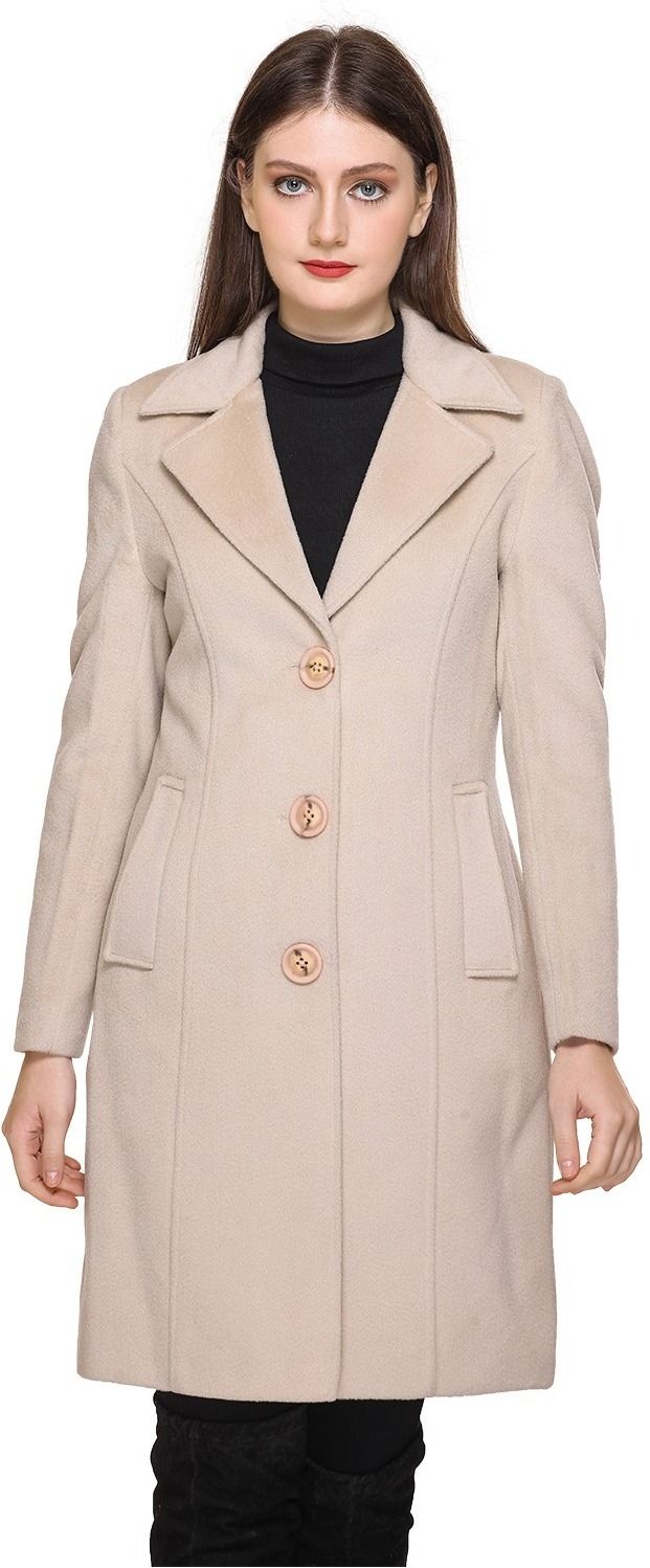 blossom blue Wool Blend Fabric Coat For Women-picture-15