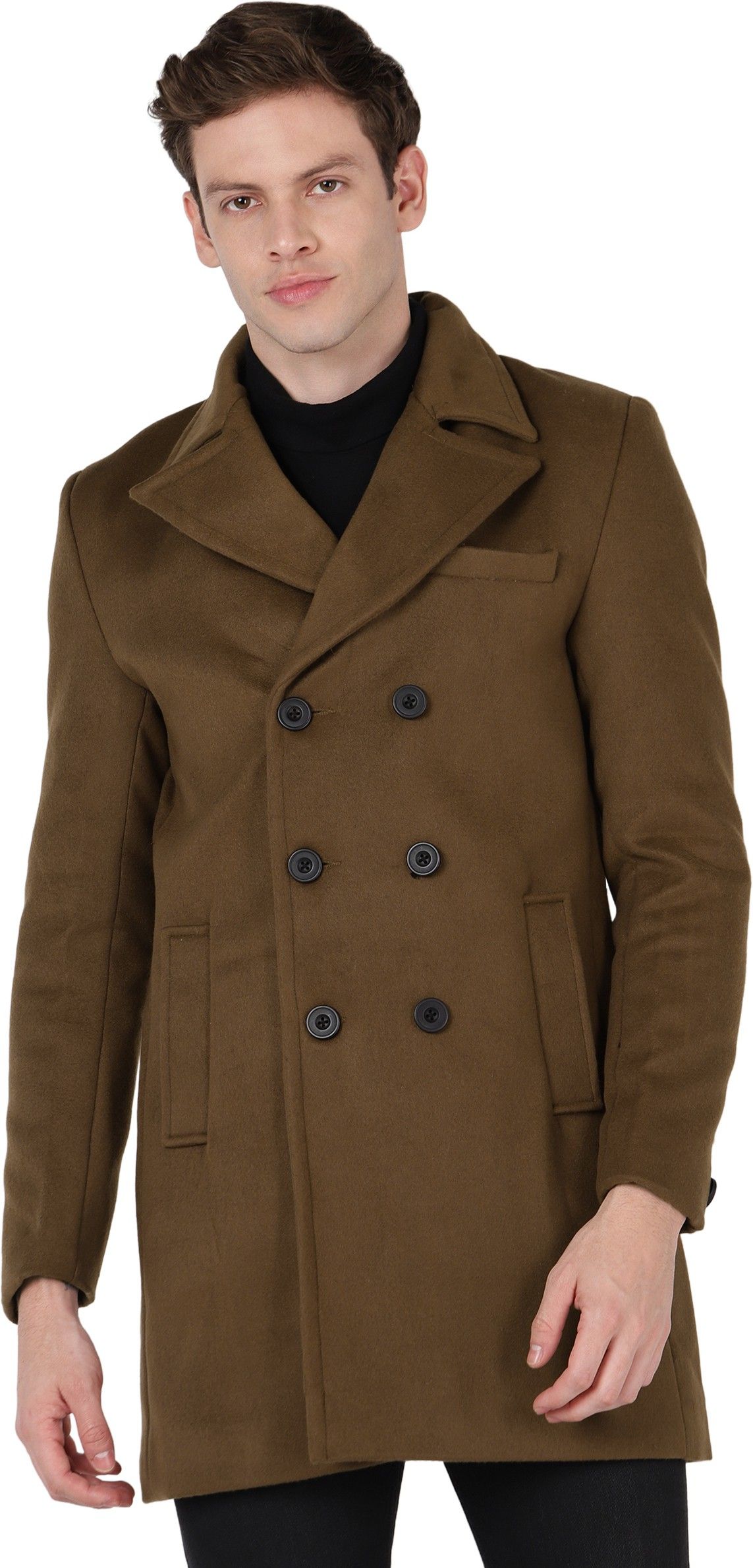 essentiele WOOL BLEND Solid Coat For Men-picture-16
