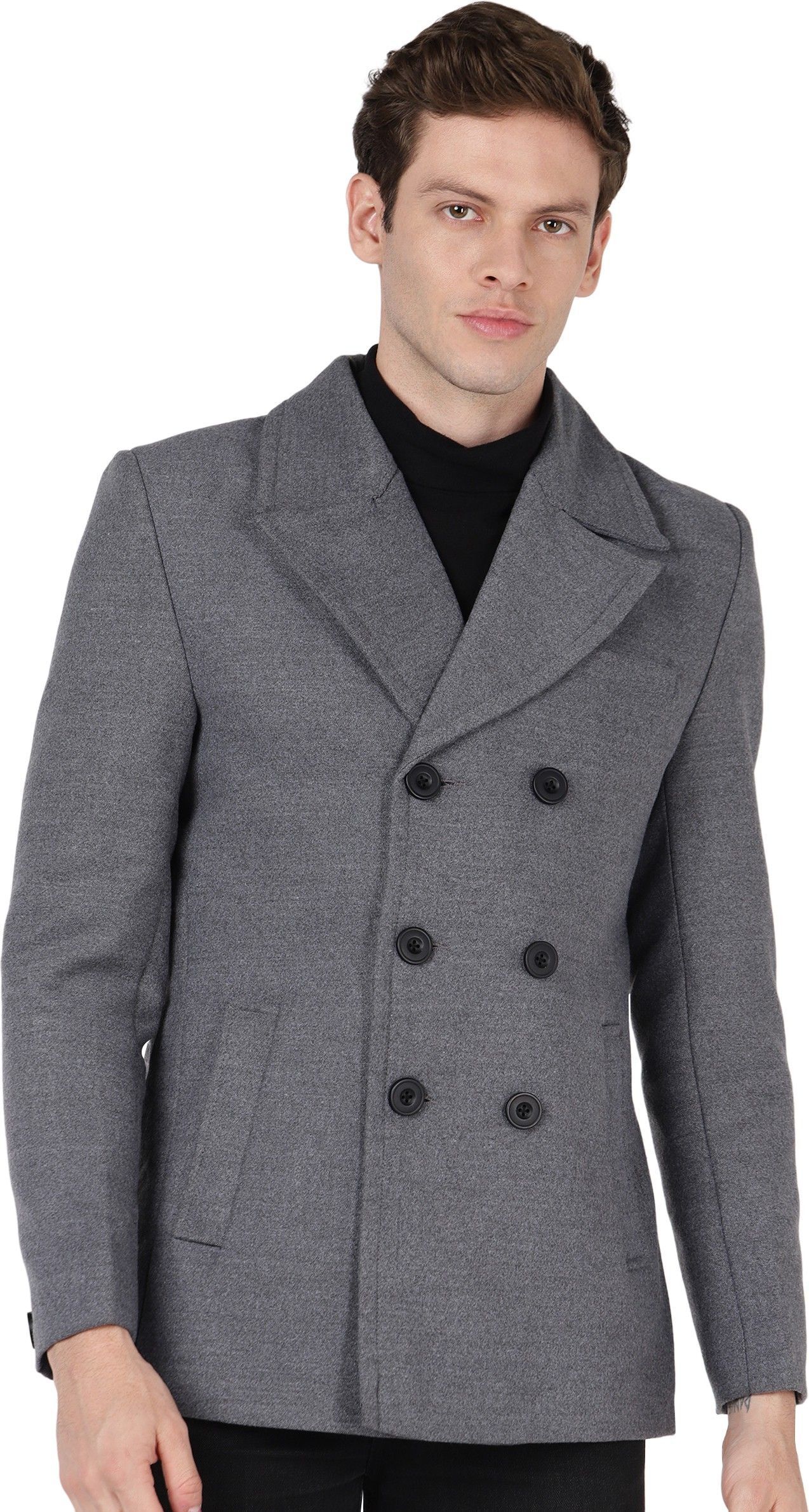 essentiele WOOL BLEND Solid Coat For Men-picture-37