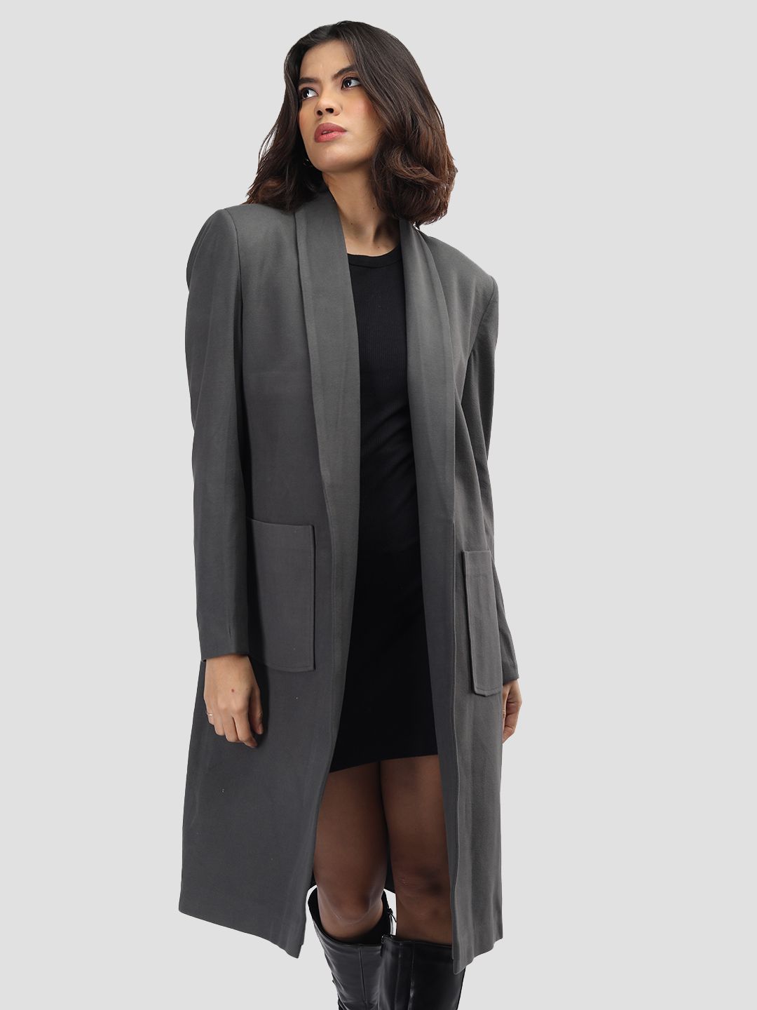 chkokko Polycotton Solid Coat For Women-picture-10