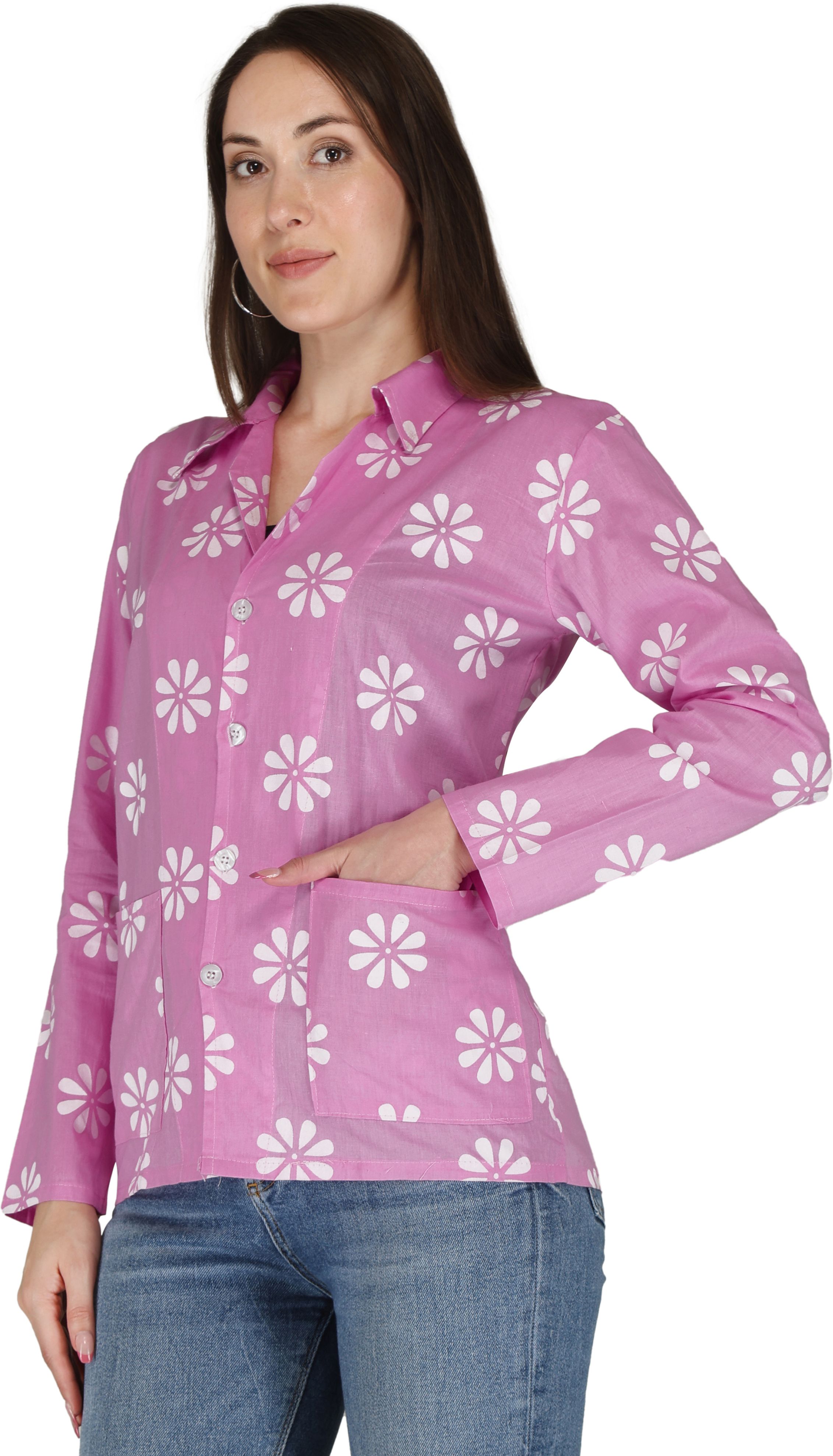 Cotton Printed Coat For Women