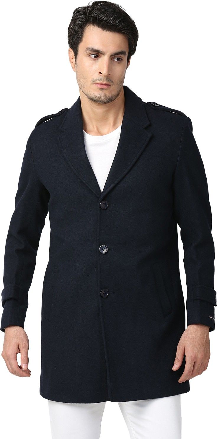 killer Polyester Blend Solid Coat For Men-picture-25