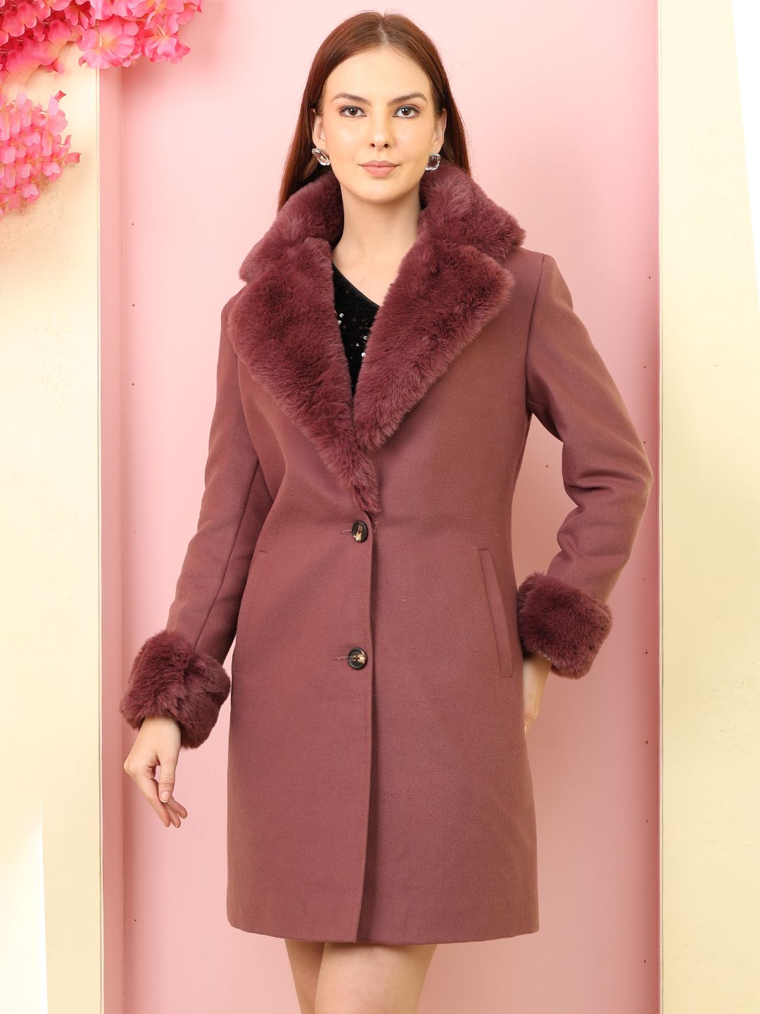 plagg Wool Solid Coat For Women-picture-10