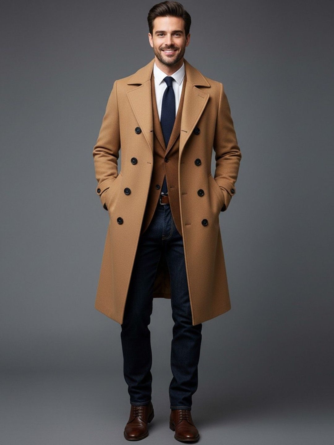 mast & harbour Wool Solid Coat For Men-picture-24