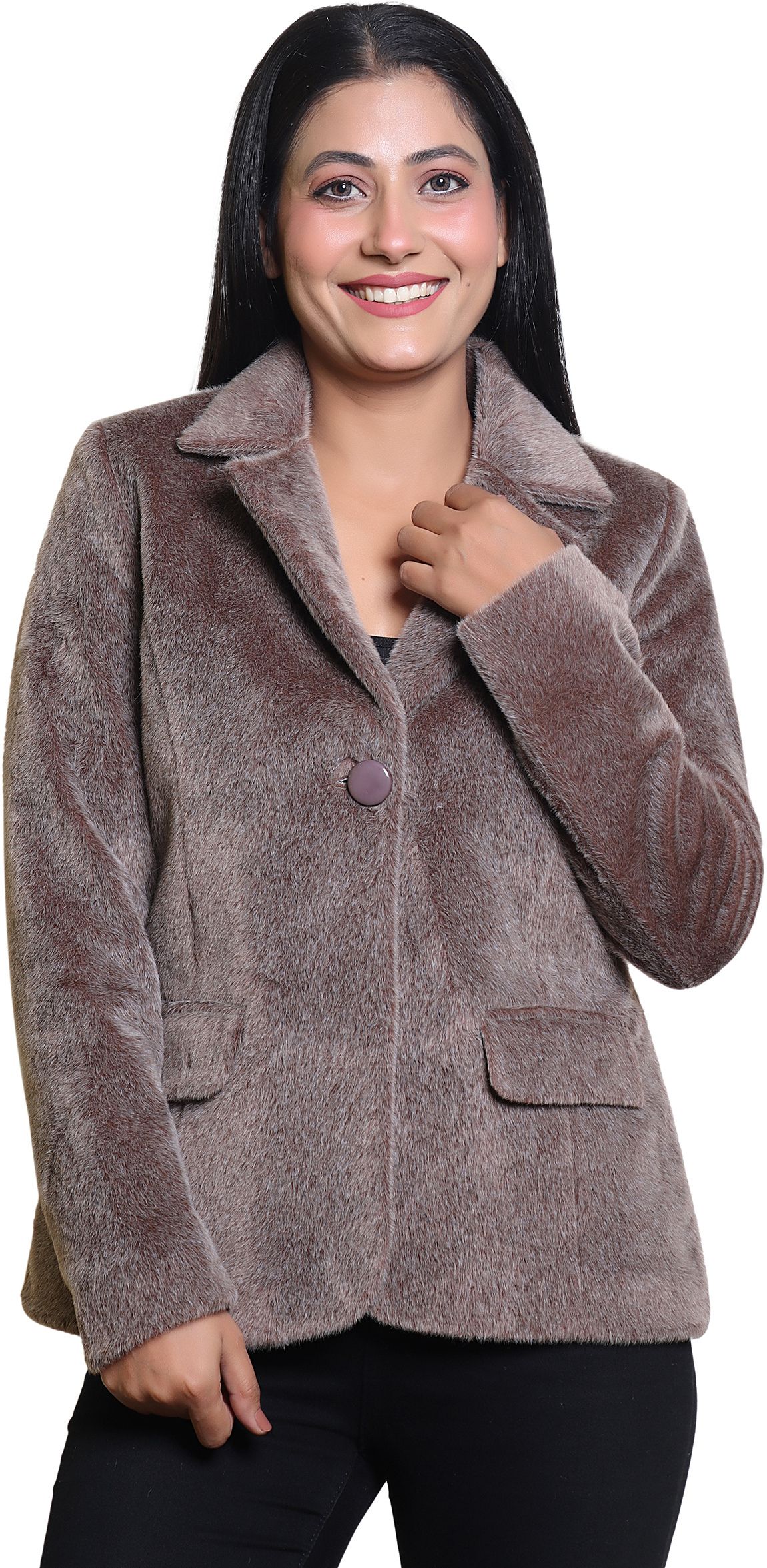 WOOL BLEND Coat For Women-image-7