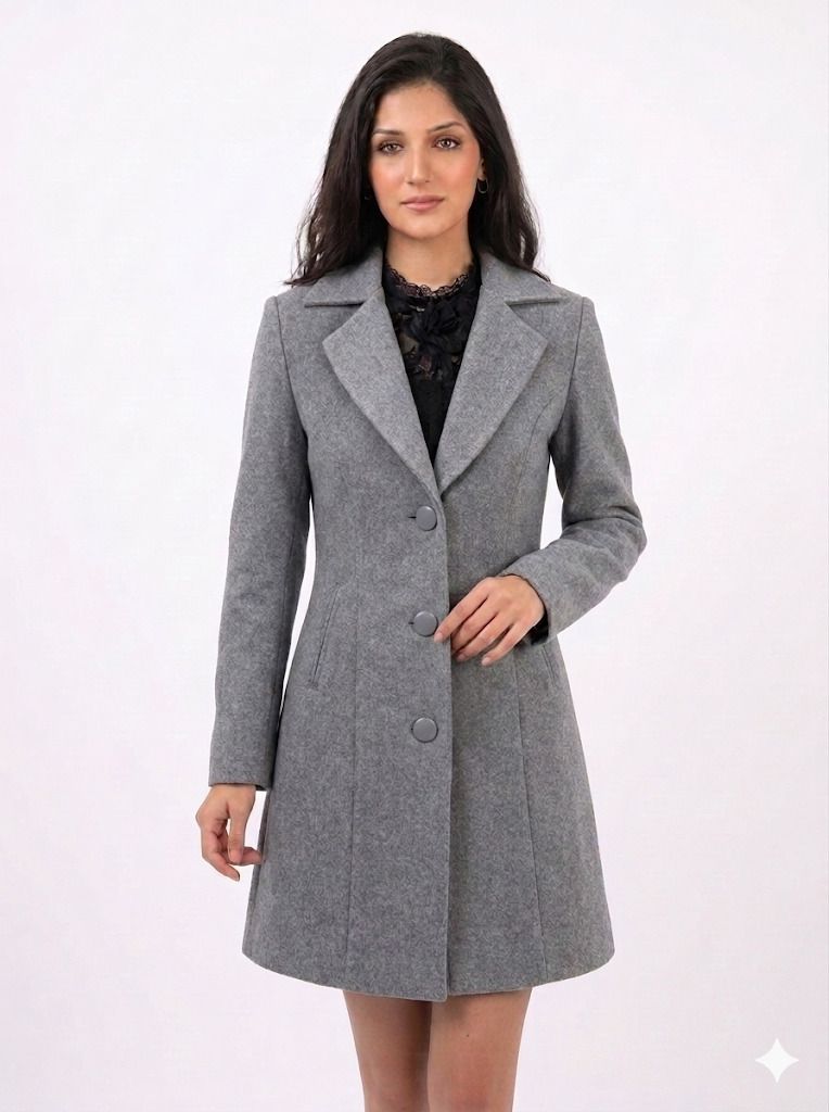 luvyduvy tweed, textile, velvet Solid Coat For Women-picture-45