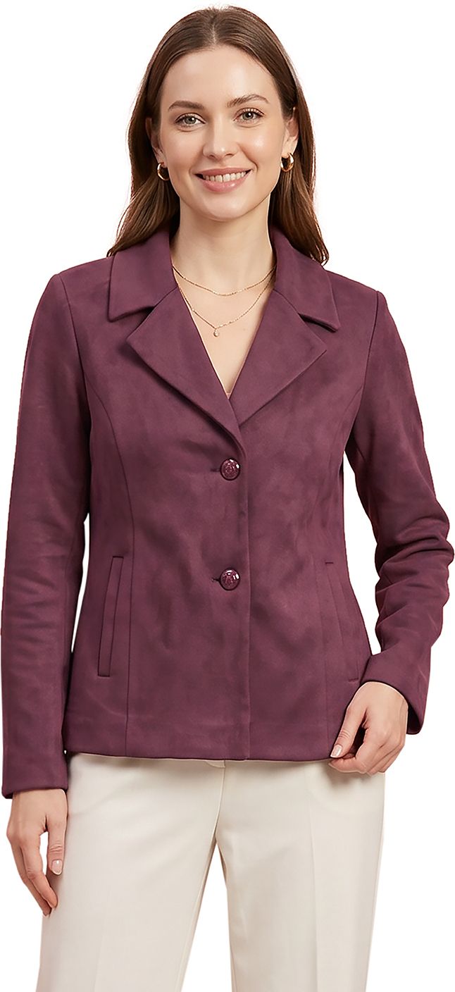 gfo Suede Solid Coat For Women-picture-30