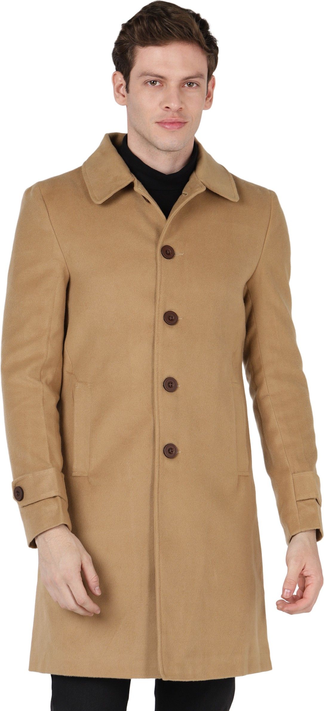 essentiele WOOL BLEND Solid Coat For Men-picture-17