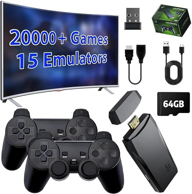 Timkolas 2.4g Pro Wireless TV Video Game Console 4K HD Output with 23 Emulators Game Of The Year Edition with Game and Expansion Pack-image-22