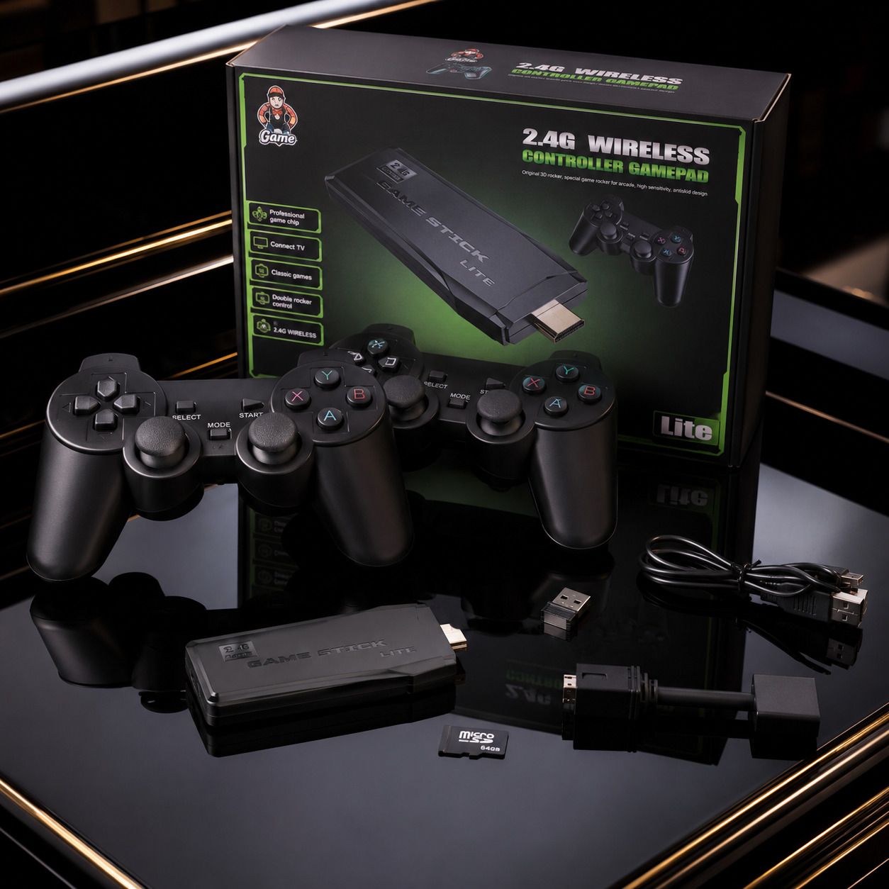 M8 Pro 4K Game BE Stick 64GB 20000+ Games Dual Wireless HDMI Console with Game and Expansion Pack-image-4