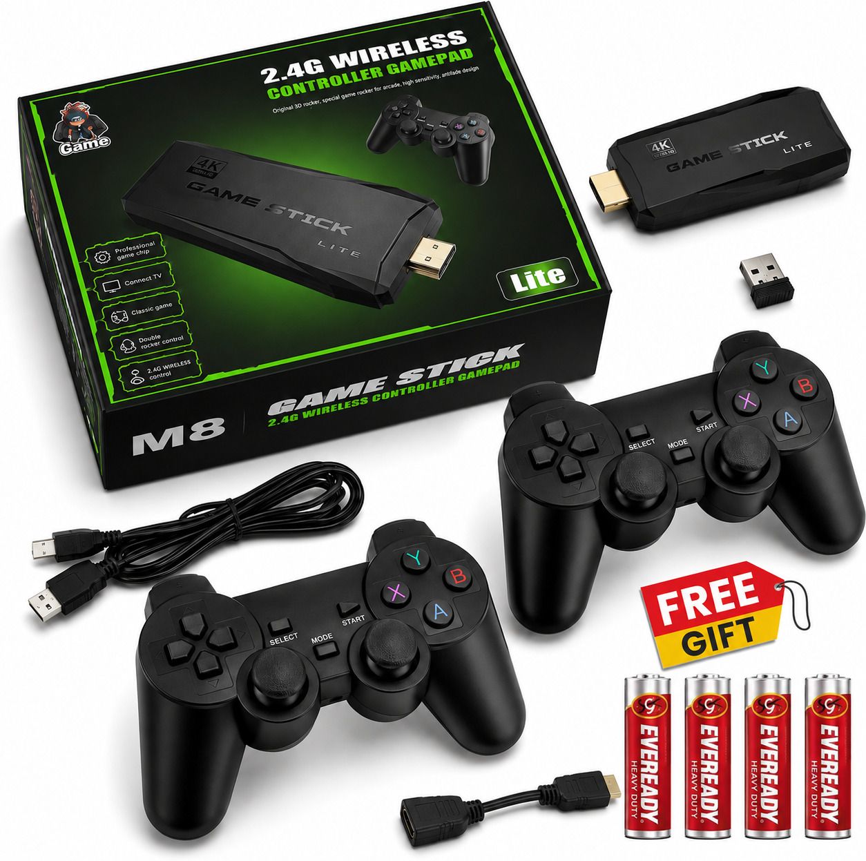 M8 Ultra HDMI Game Stick 20000+ Classic Games Wireless Gaming Console 4K with Game and Expansion Pack-image-48